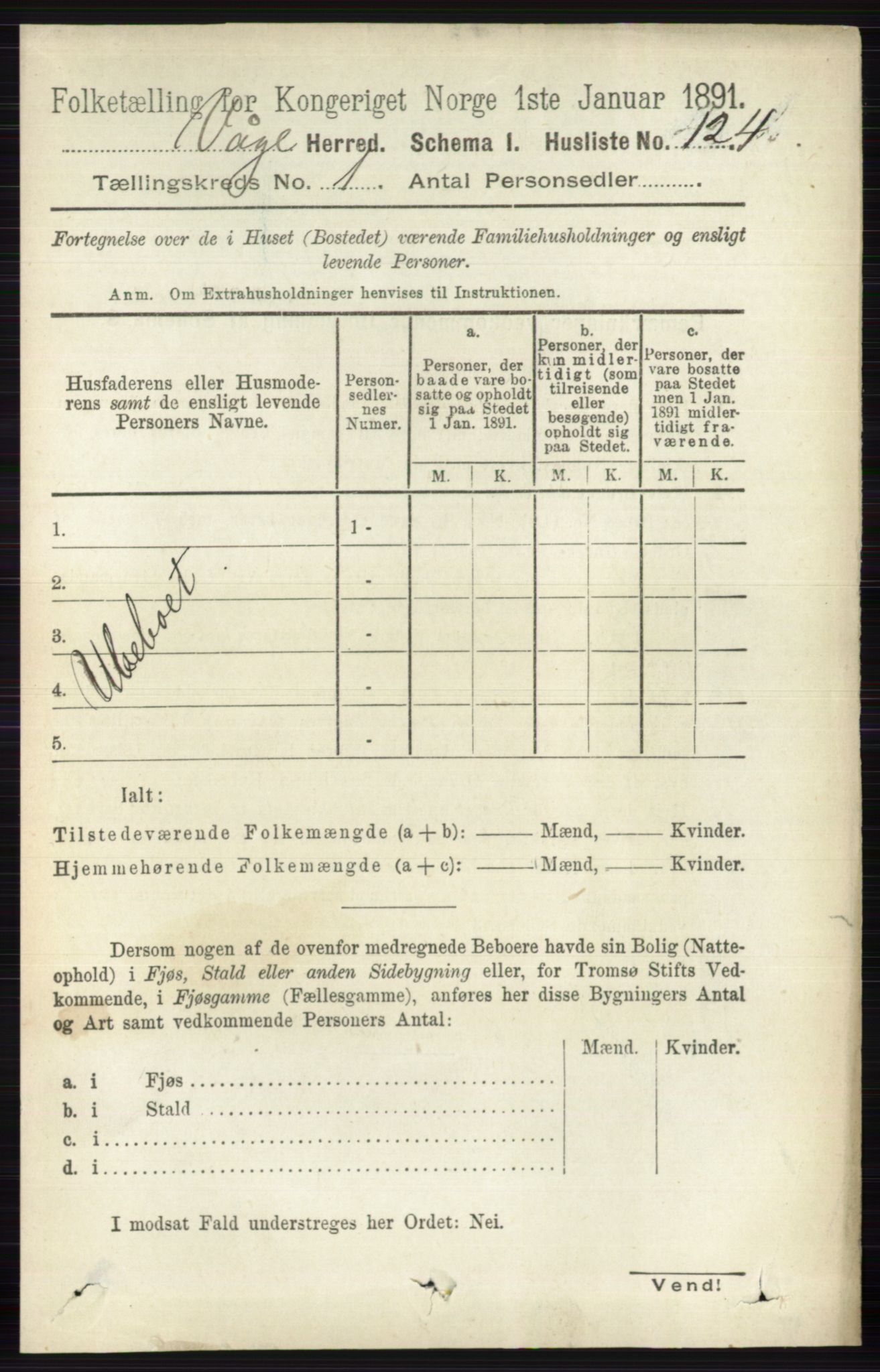 RA, 1891 census for 0515 Vågå, 1891, p. 159