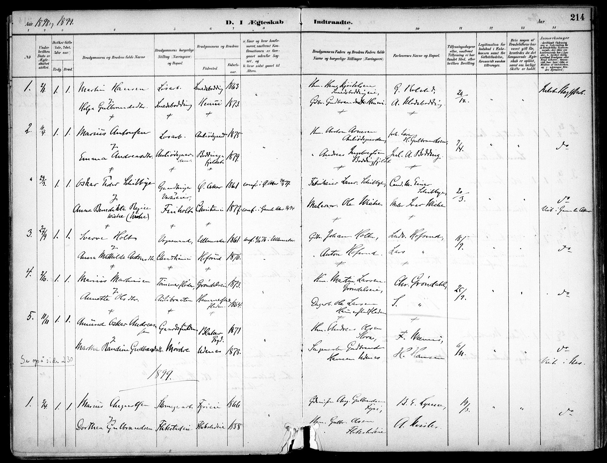 Nes prestekontor Kirkebøker, SAO/A-10410/F/Fc/L0002: Parish register (official) no. IIi 2, 1882-1916, p. 214