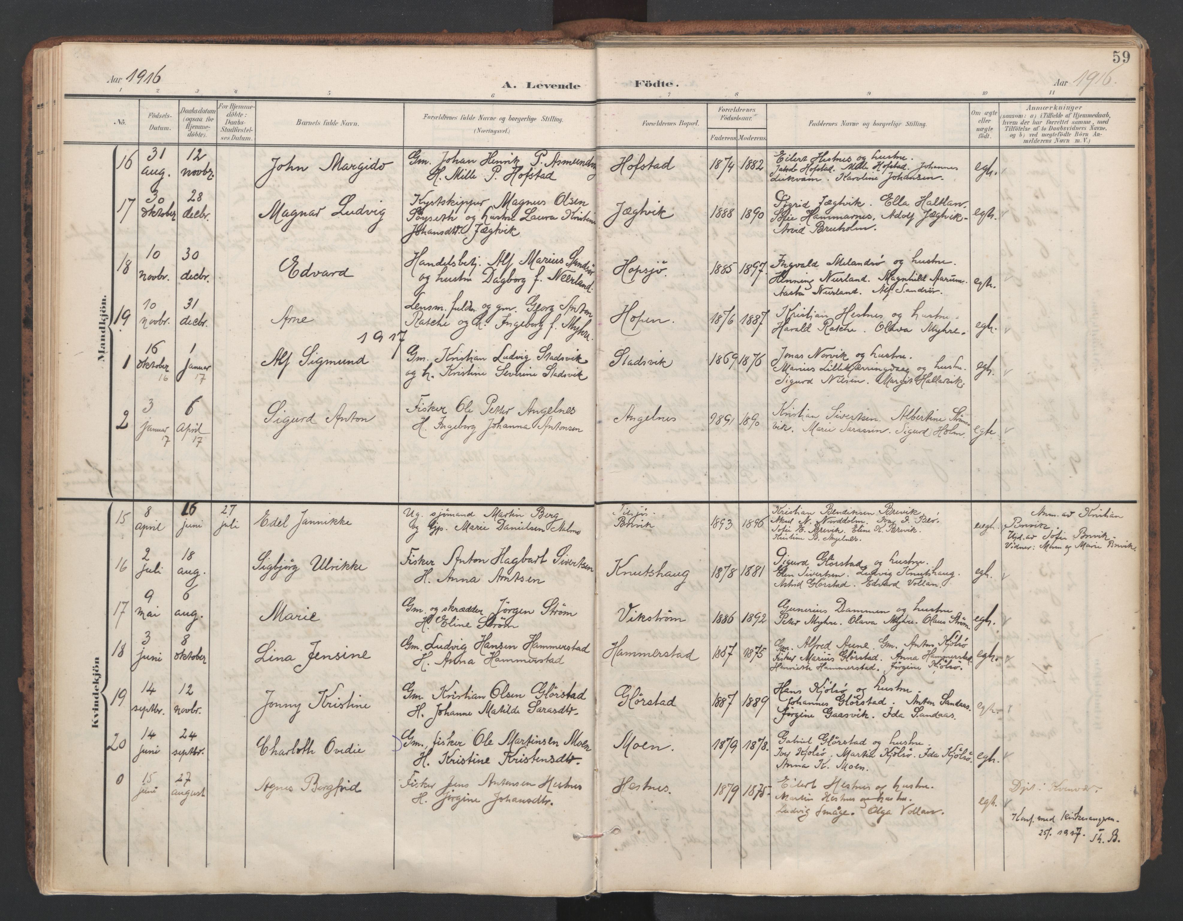 Ministerialprotokoller, klokkerbøker og fødselsregistre - Sør-Trøndelag, AV/SAT-A-1456/634/L0537: Parish register (official) no. 634A13, 1896-1922, p. 59