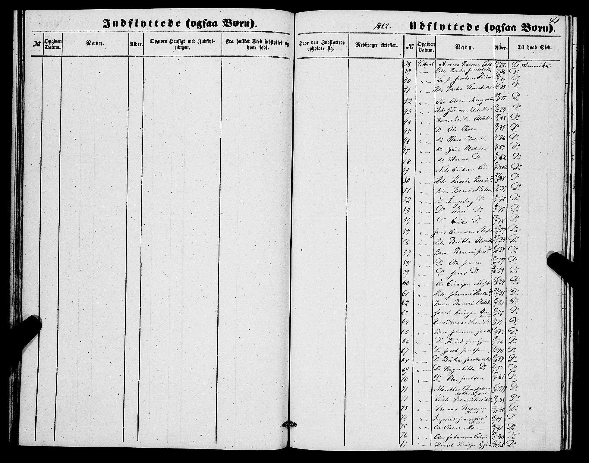 Lærdal sokneprestembete, SAB/A-81201: Parish register (official) no. A 17, 1851-1877, p. 41