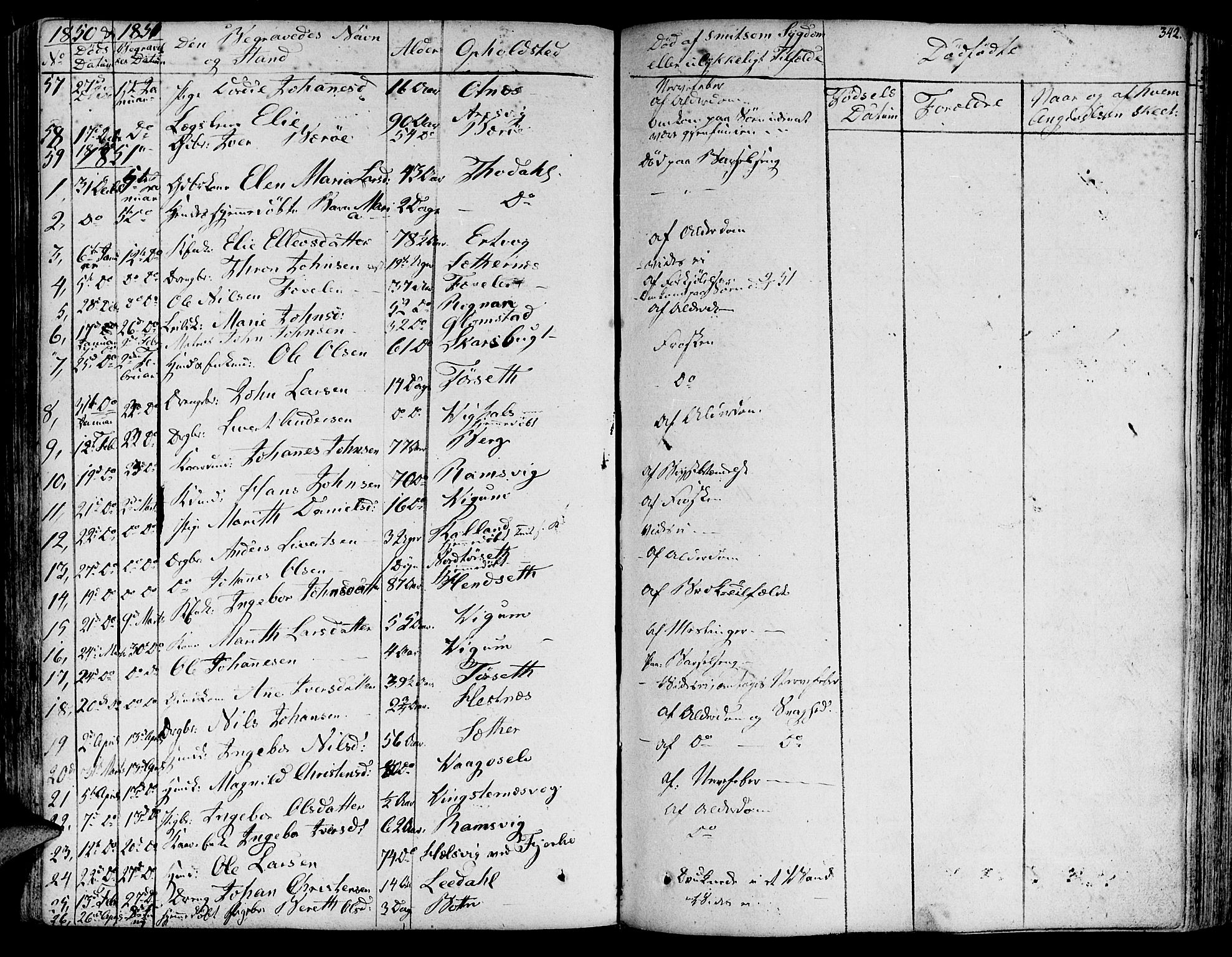 Ministerialprotokoller, klokkerbøker og fødselsregistre - Møre og Romsdal, AV/SAT-A-1454/578/L0904: Parish register (official) no. 578A03, 1836-1858, p. 342