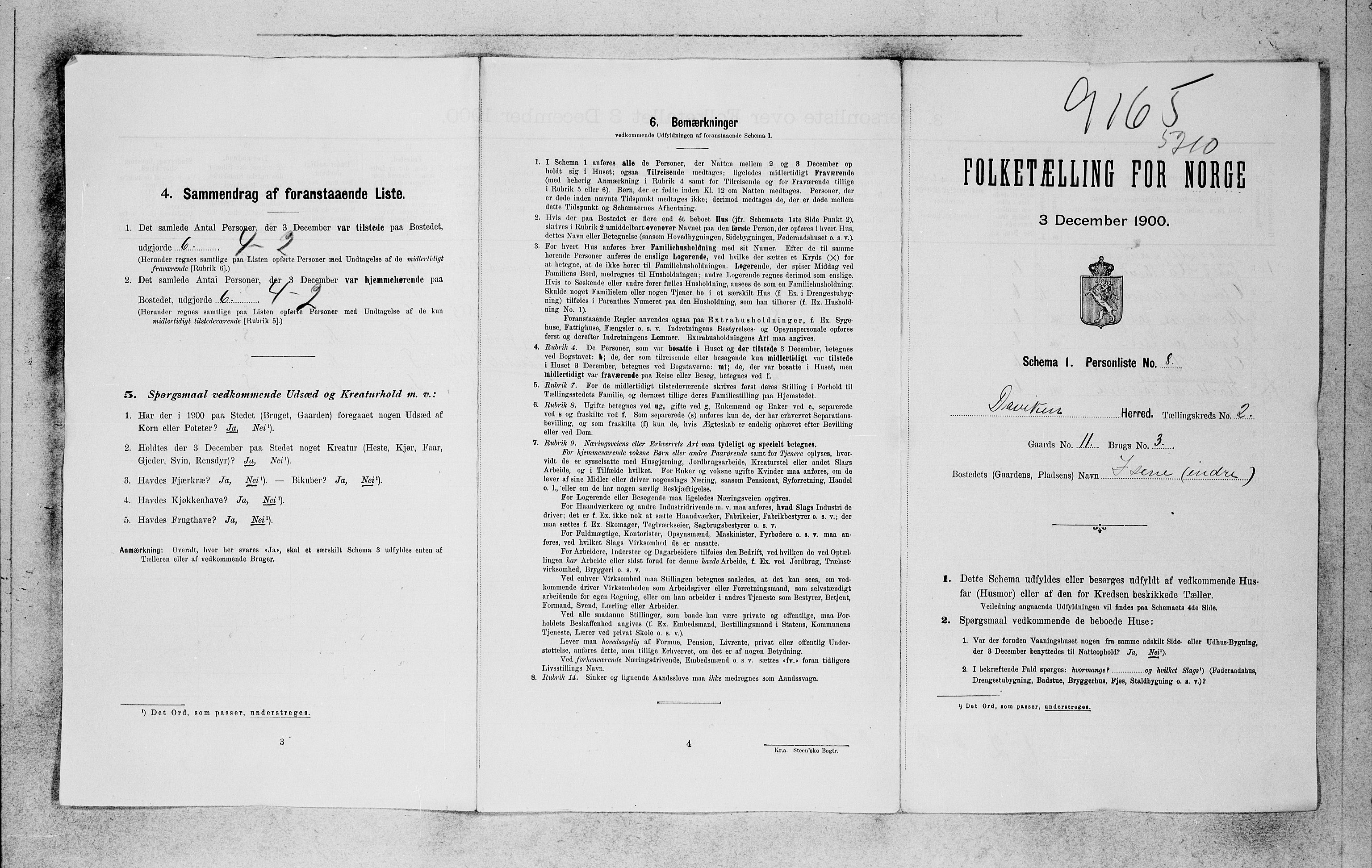 SAB, 1900 census for Davik, 1900, p. 38