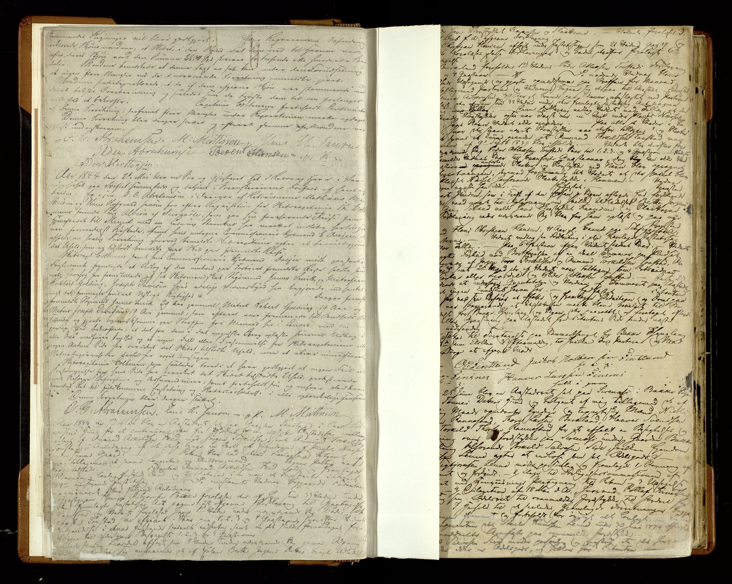 Flekkefjord sorenskriveri, AV/SAK-1221-0001/F/Fb/L0006: Ekstrarettsprotokoll nr. 7, 1844-1867, p. 3