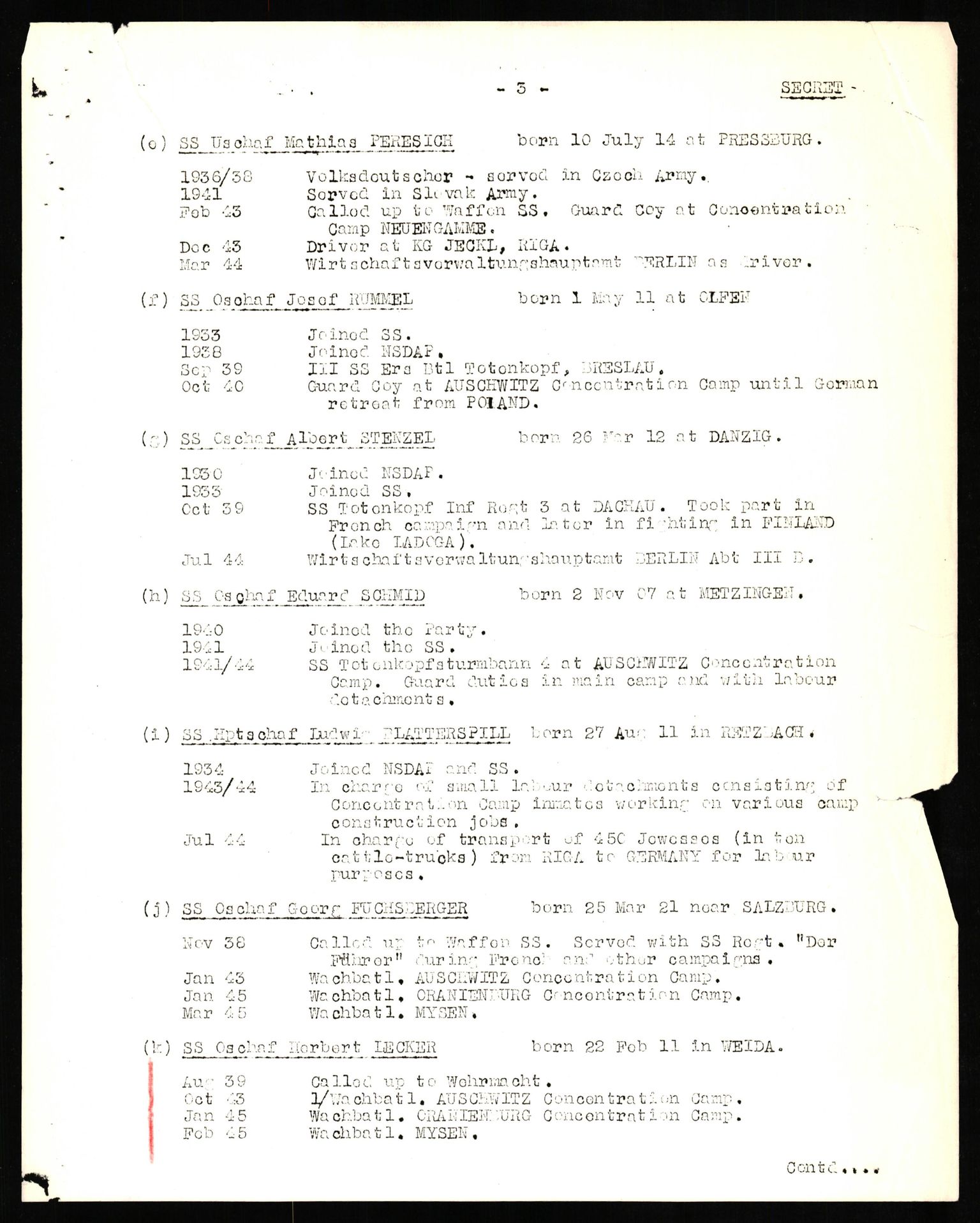 Forsvaret, Forsvarets overkommando II, AV/RA-RAFA-3915/D/Db/L0019: CI Questionaires. Tyske okkupasjonsstyrker i Norge. Tyskere., 1945-1946, p. 551