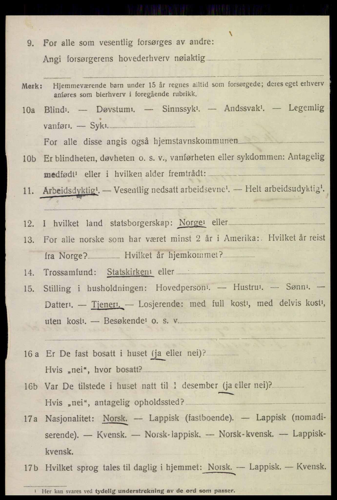 SAT, 1920 census for Skogn, 1920, p. 4584