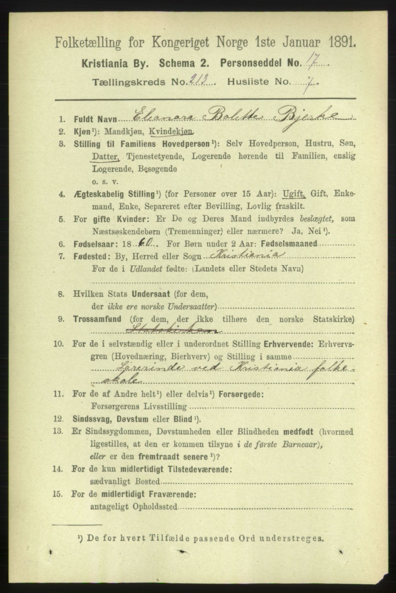 RA, 1891 census for 0301 Kristiania, 1891, p. 127202
