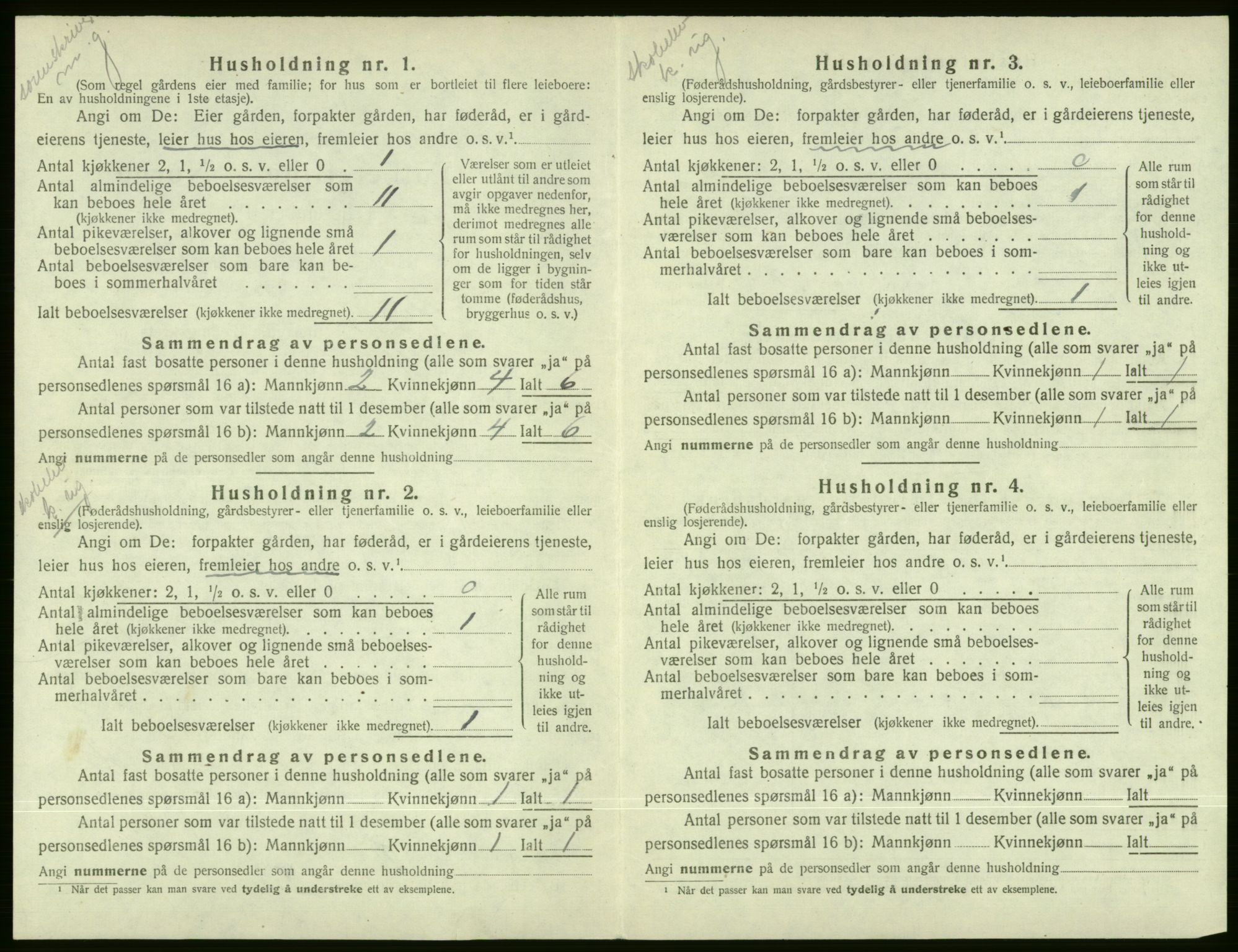 SAB, 1920 census for Voss, 1920, p. 550