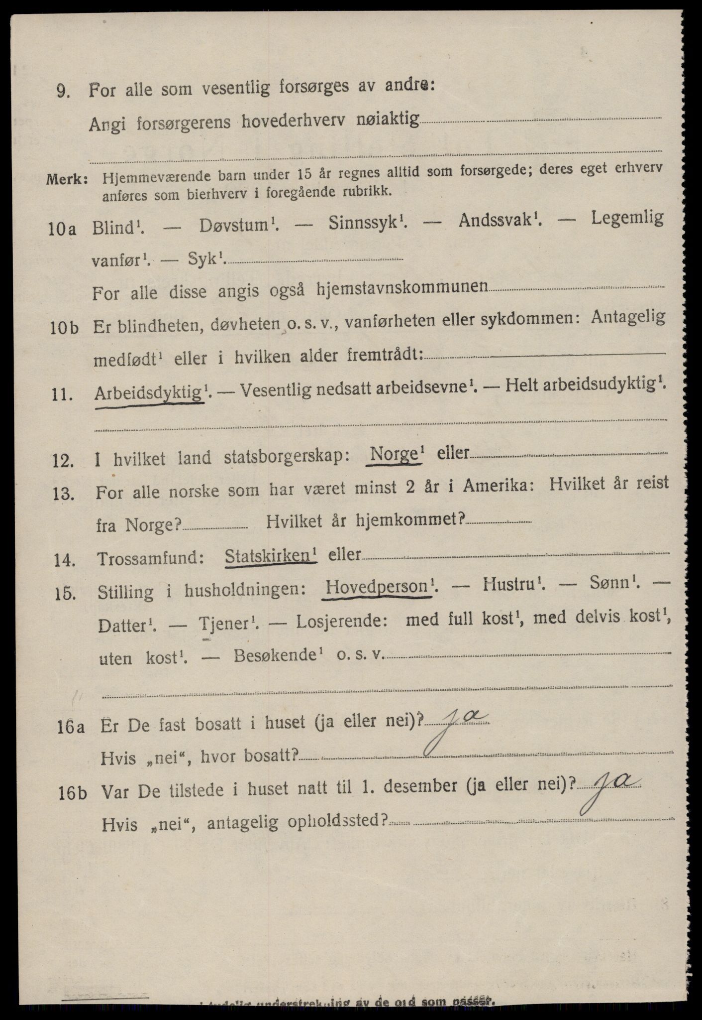 SAT, 1920 census for Stangvik, 1920, p. 1421