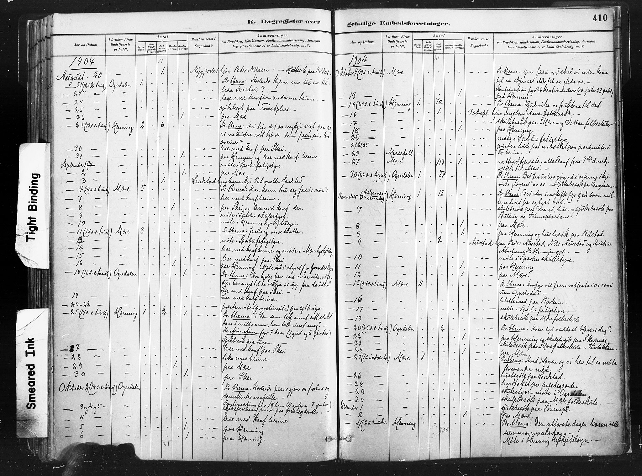 Ministerialprotokoller, klokkerbøker og fødselsregistre - Nord-Trøndelag, SAT/A-1458/735/L0351: Parish register (official) no. 735A10, 1884-1908, p. 410