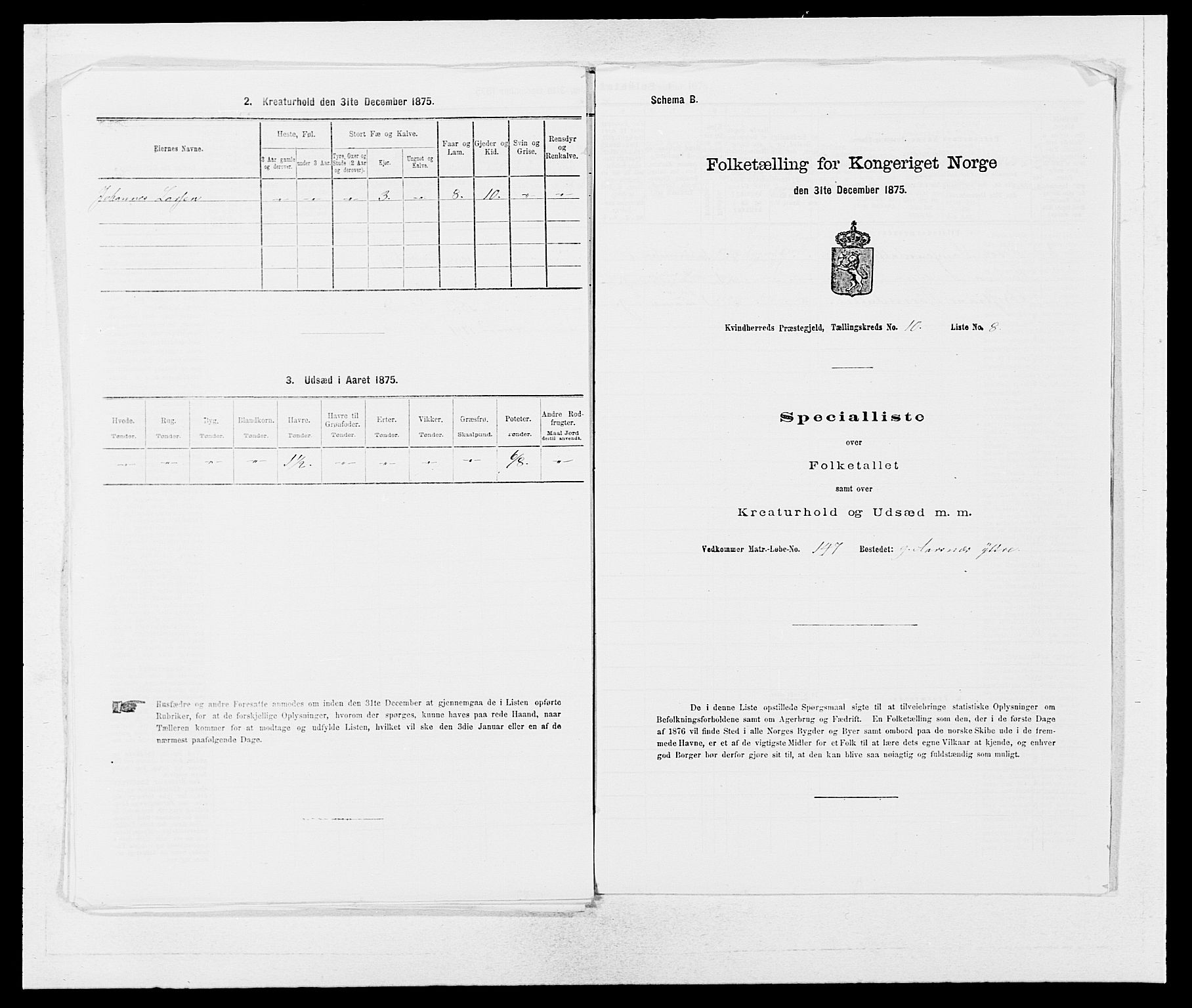 SAB, 1875 census for 1224P Kvinnherad, 1875, p. 598