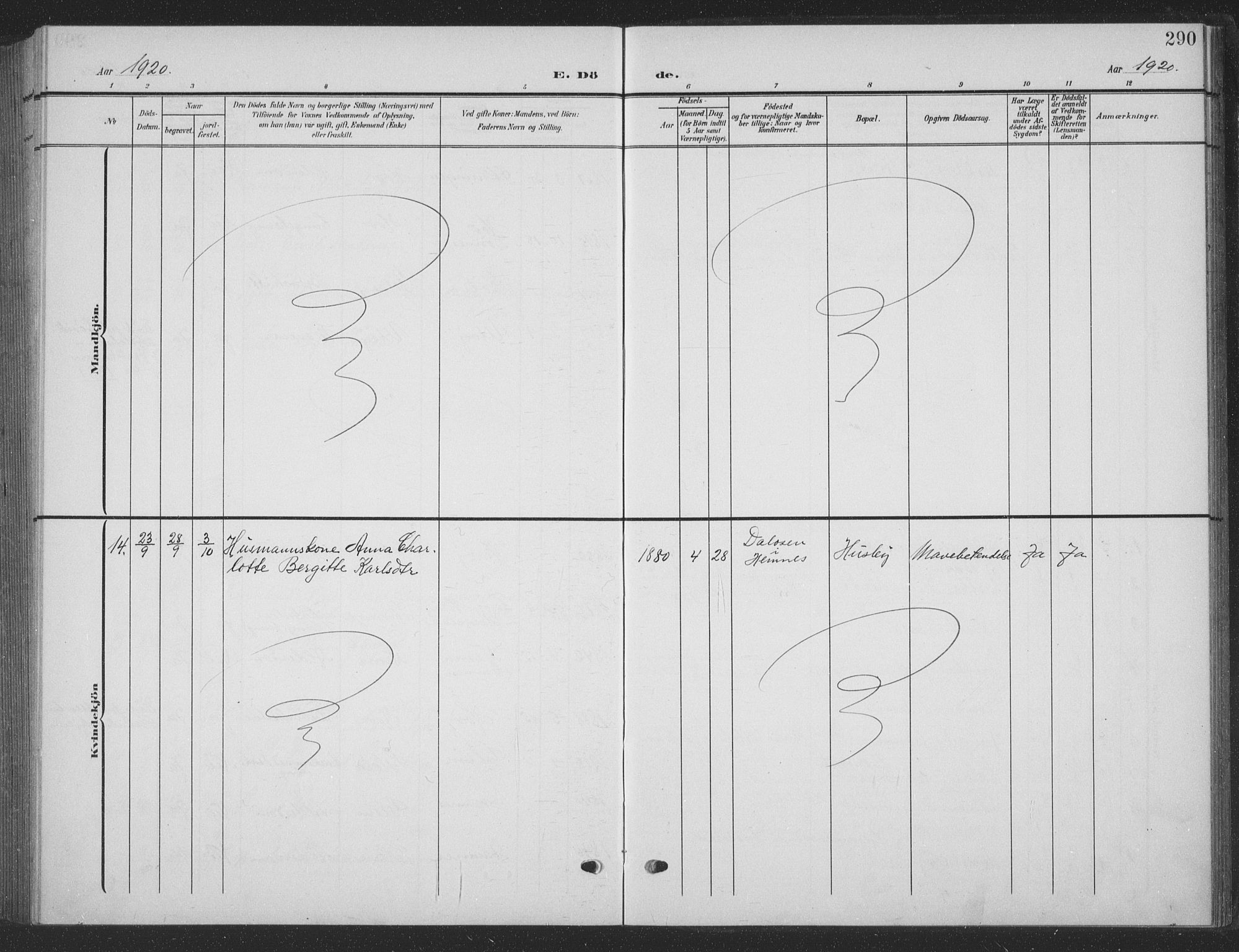 Ministerialprotokoller, klokkerbøker og fødselsregistre - Nordland, AV/SAT-A-1459/835/L0533: Parish register (copy) no. 835C05, 1906-1939, p. 290