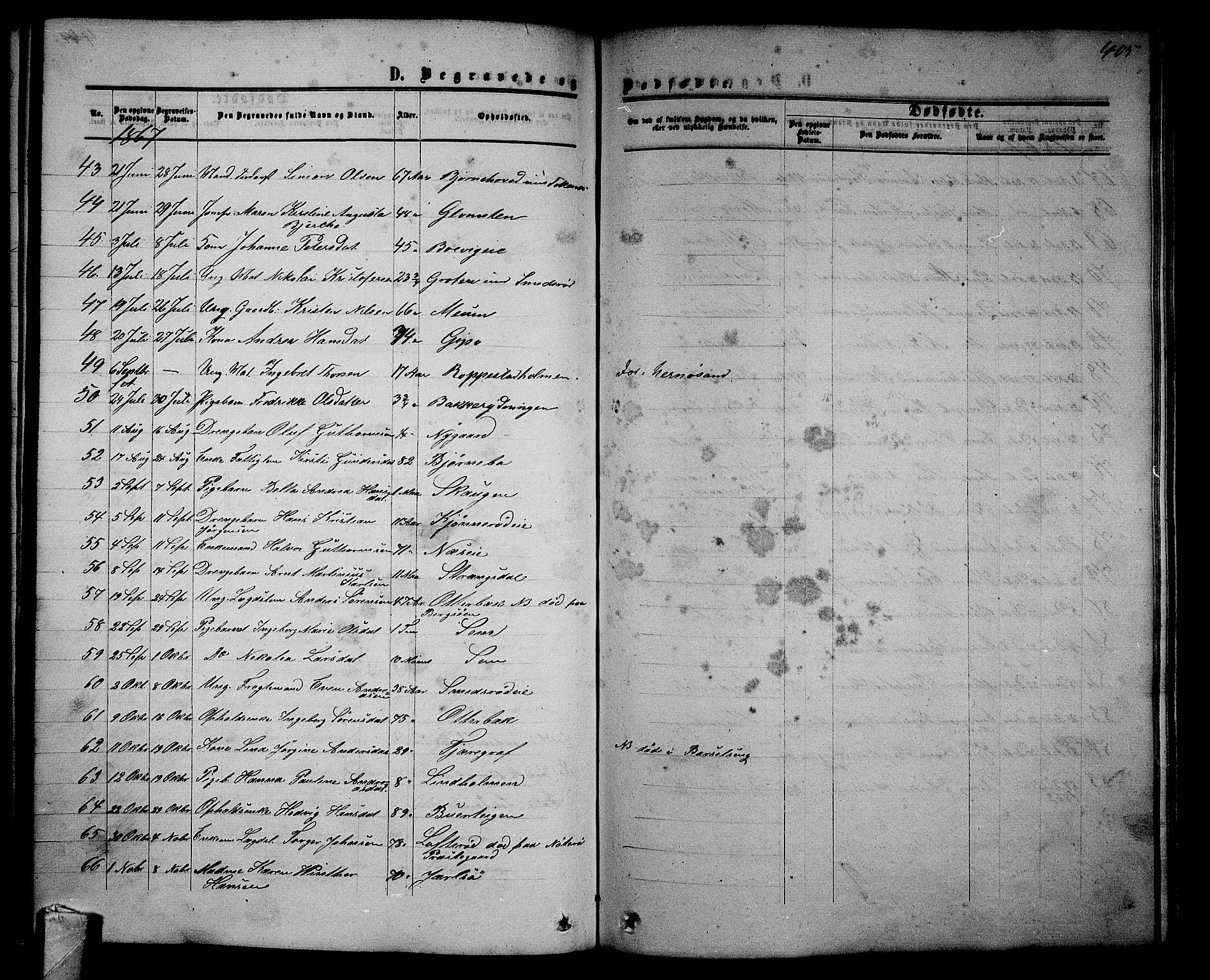 Nøtterøy kirkebøker, AV/SAKO-A-354/G/Ga/L0002: Parish register (copy) no. I 2, 1860-1877, p. 405