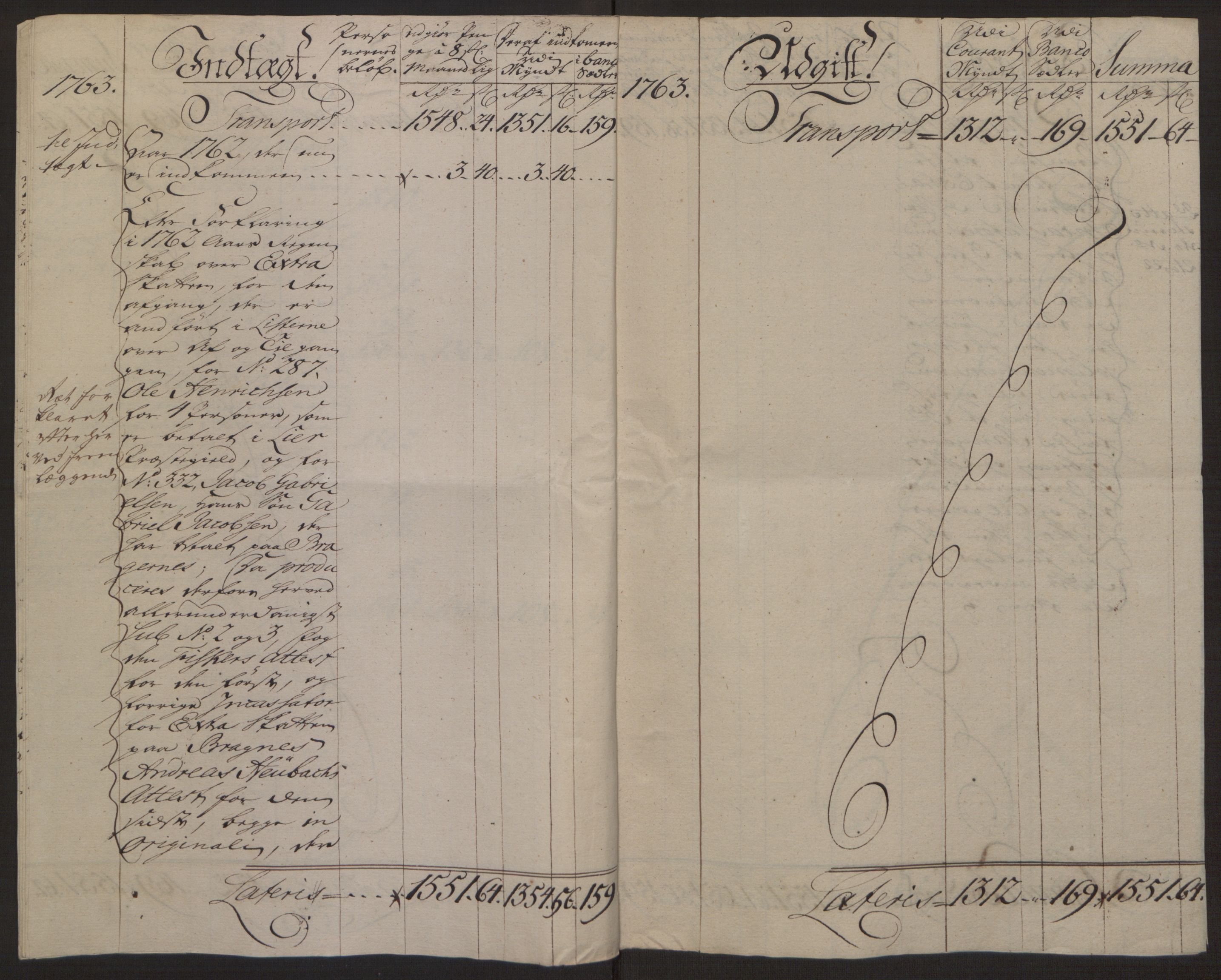 Rentekammeret inntil 1814, Reviderte regnskaper, Byregnskaper, AV/RA-EA-4066/R/Rg/L0144/0001: [G4] Kontribusjonsregnskap / Ekstraskatt, 1762-1767, p. 74