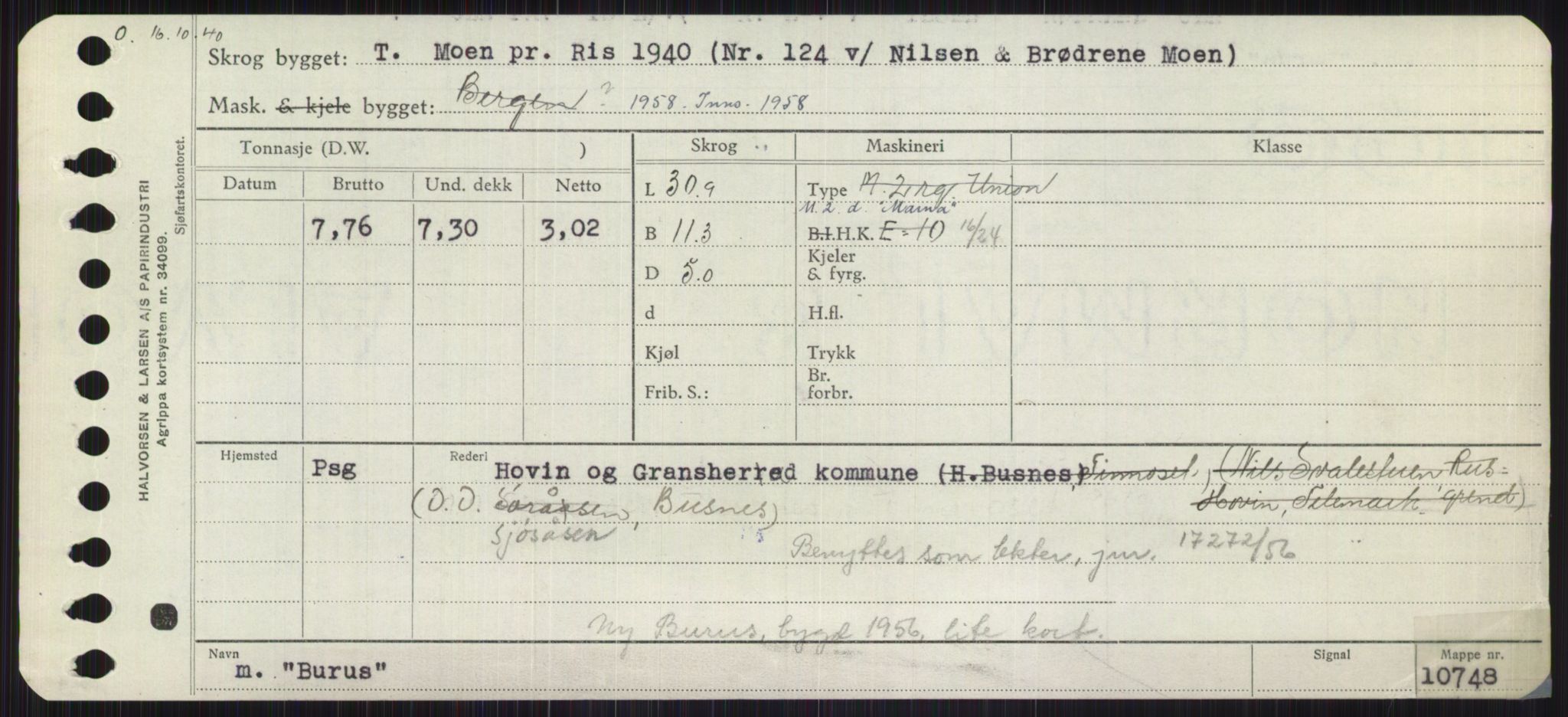 Sjøfartsdirektoratet med forløpere, Skipsmålingen, AV/RA-S-1627/H/Ha/L0001/0002: Fartøy, A-Eig / Fartøy Bjør-Eig, p. 419