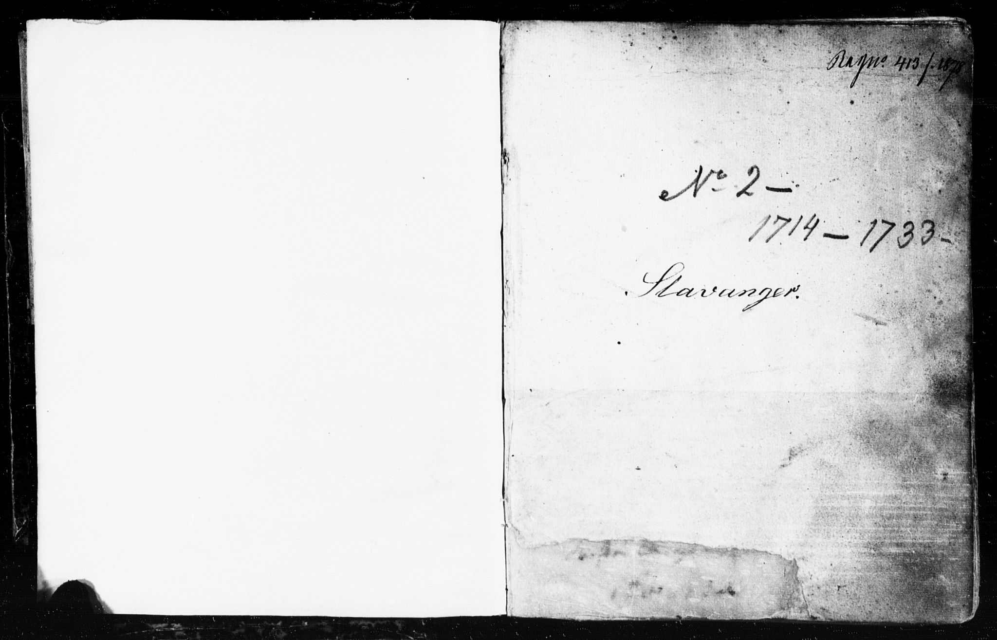 Domkirken sokneprestkontor, SAST/A-101812/001/30/30BB/L0002: Parish register (copy) no. B 2, 1714-1733