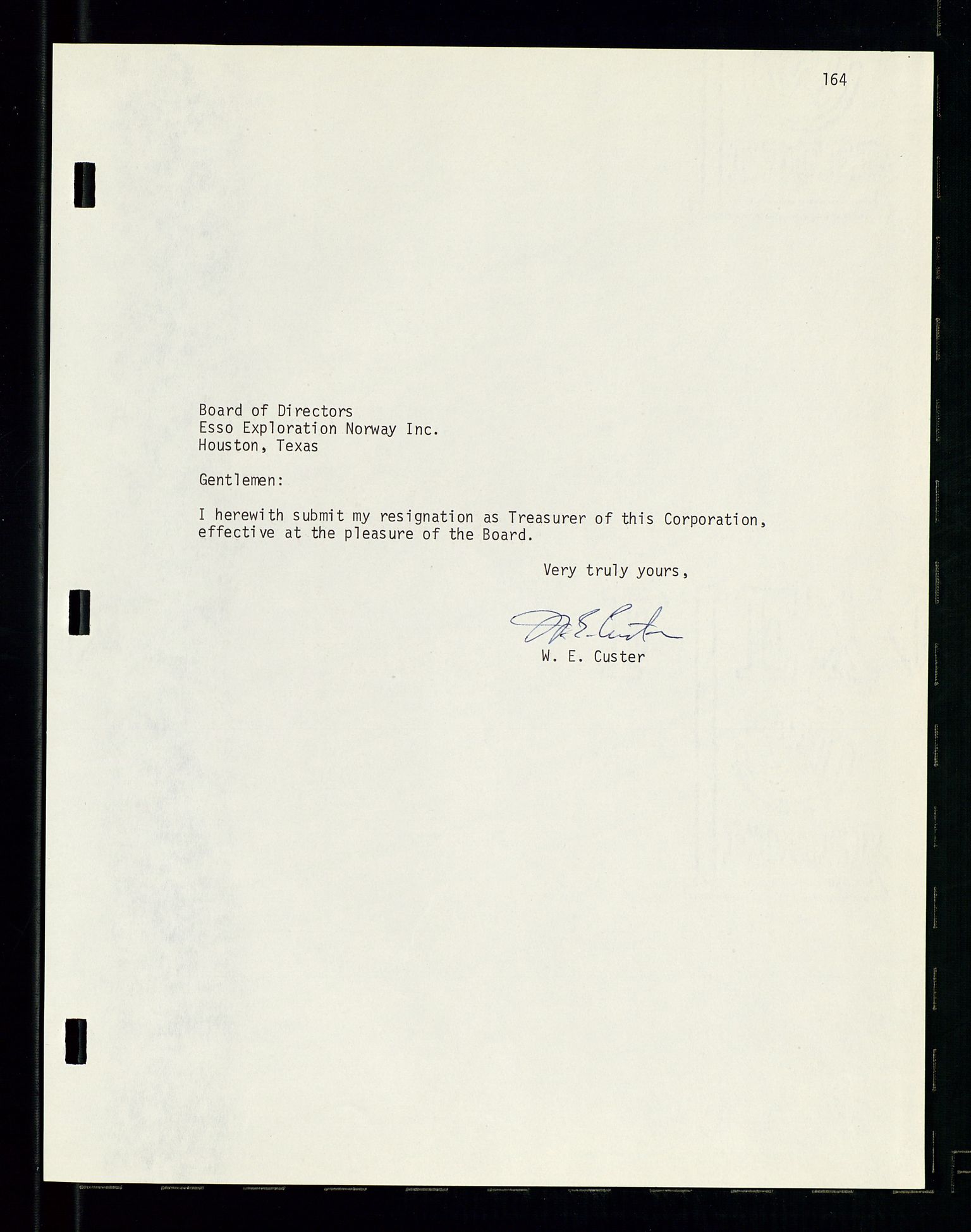 Pa 1512 - Esso Exploration and Production Norway Inc., AV/SAST-A-101917/A/Aa/L0001/0001: Styredokumenter / Corporate records, By-Laws, Board meeting minutes, Incorporations, 1965-1975, p. 164