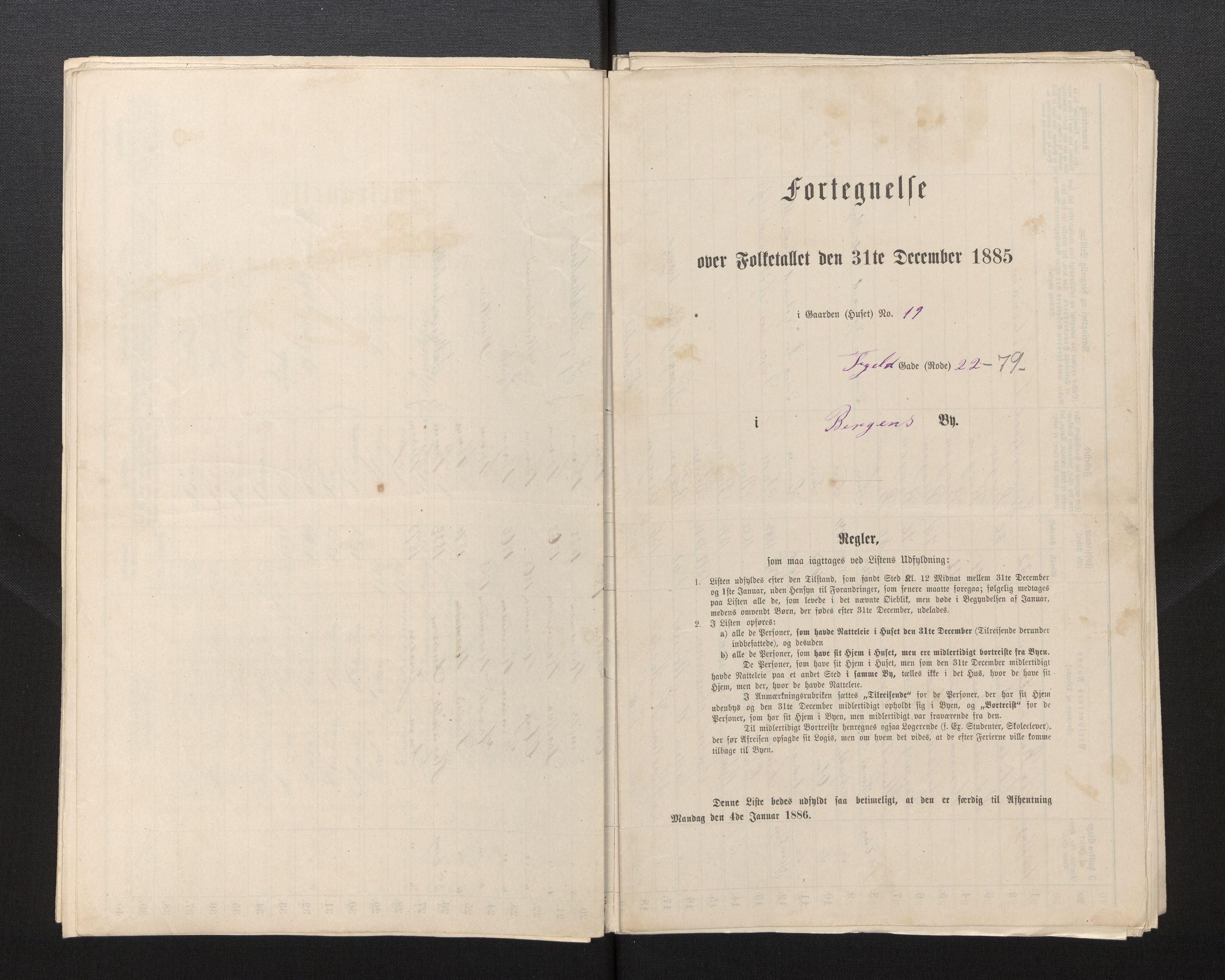 SAB, 1885 census for 1301 Bergen, 1885, p. 1289