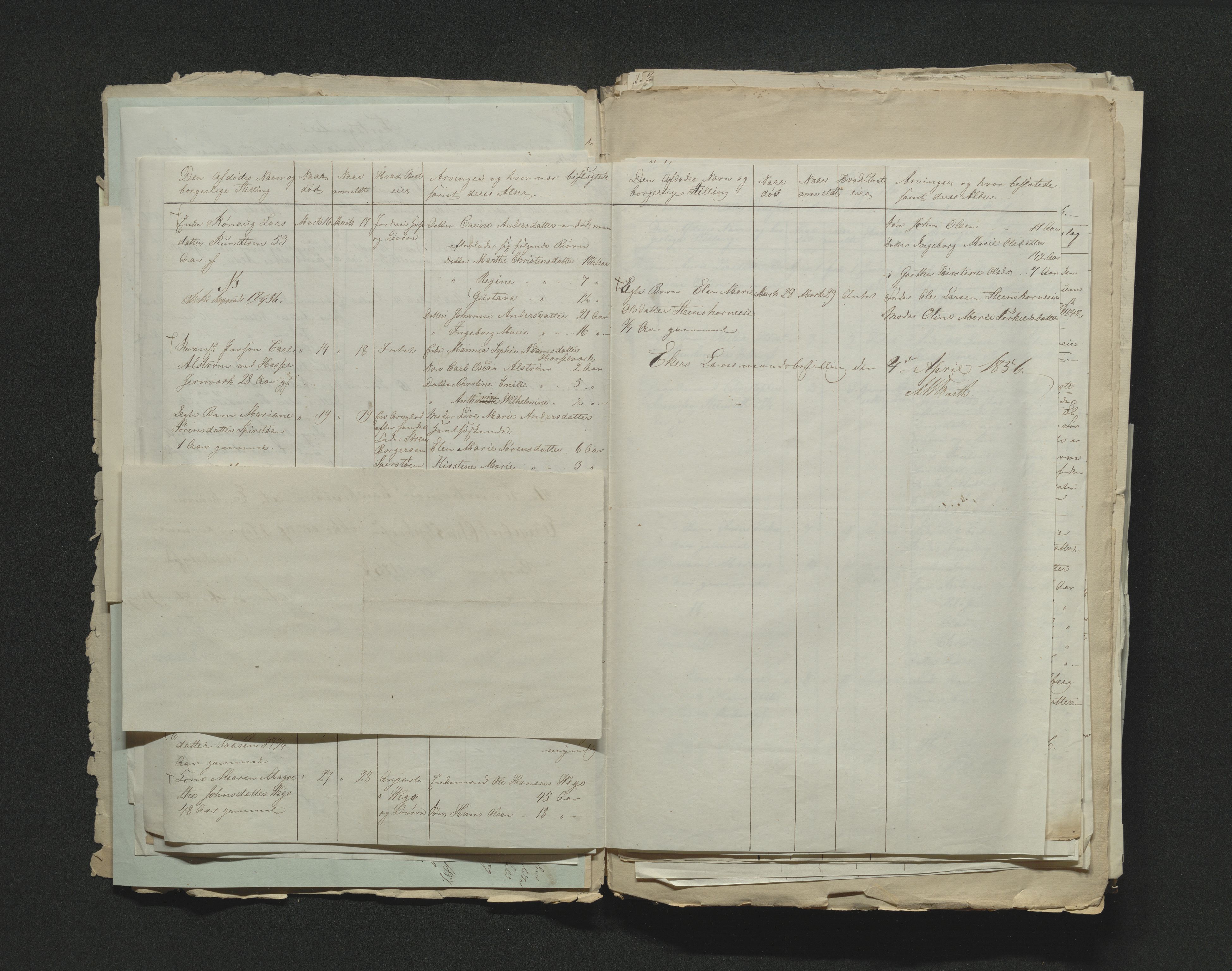 Eiker, Modum og Sigdal sorenskriveri, AV/SAKO-A-123/H/Ha/Hab/L0009: Dødsfallsmeldinger, 1854-1857, p. 276