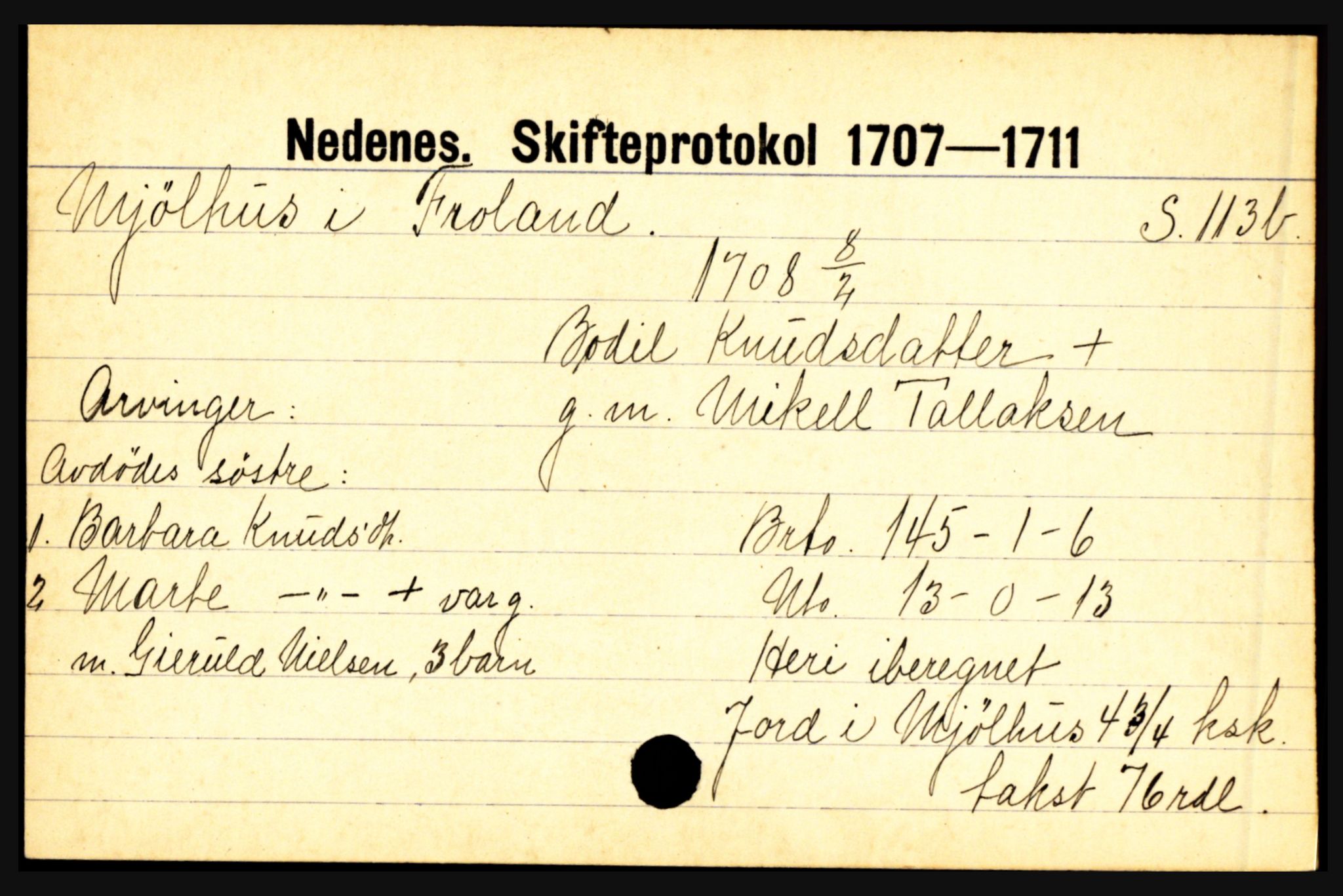 Nedenes sorenskriveri før 1824, AV/SAK-1221-0007/H, p. 19843