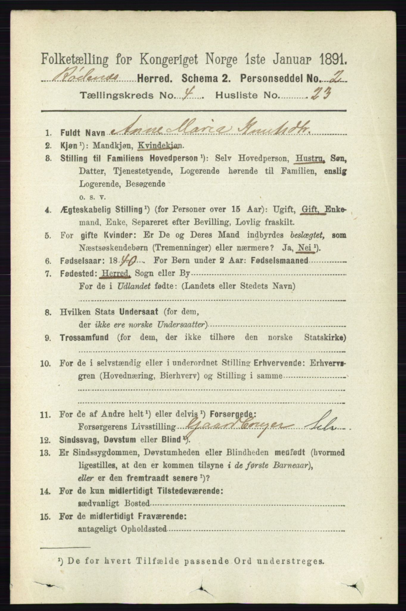 RA, 1891 census for 0120 Rødenes, 1891, p. 1760