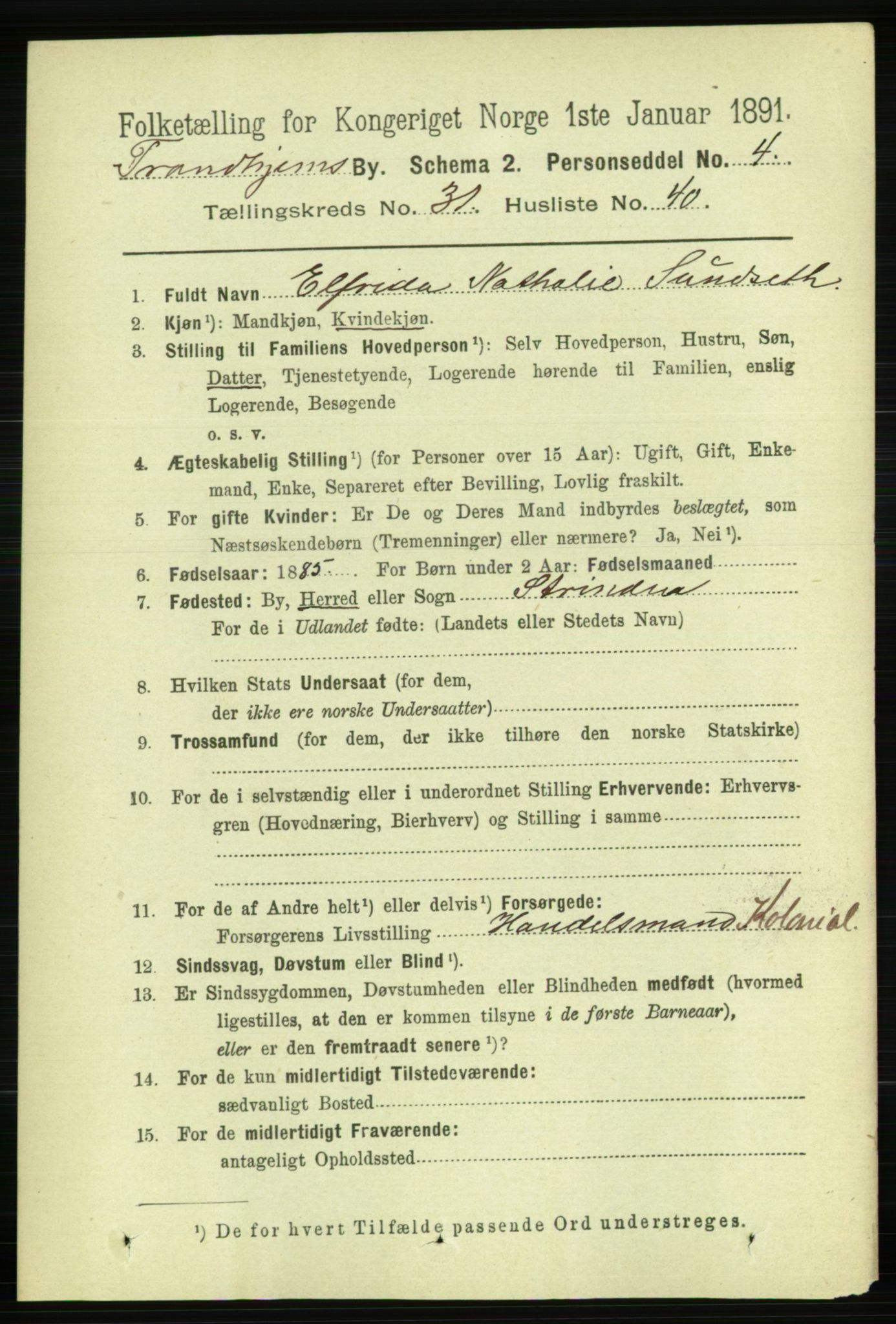 RA, 1891 census for 1601 Trondheim, 1891, p. 23720
