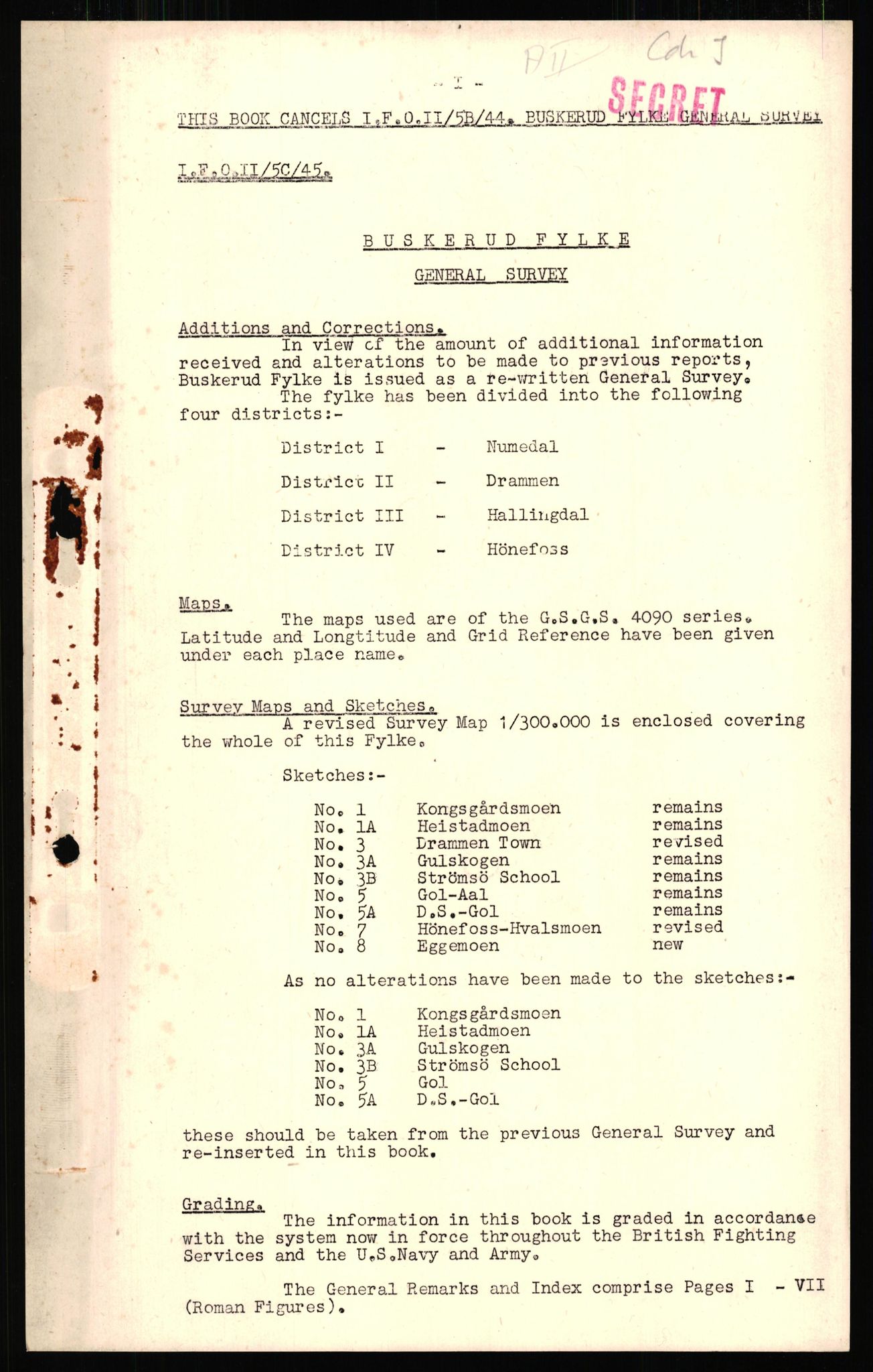 Forsvaret, Forsvarets overkommando II, AV/RA-RAFA-3915/D/Dd/L0003: Buskerud, 1943-1945, p. 3