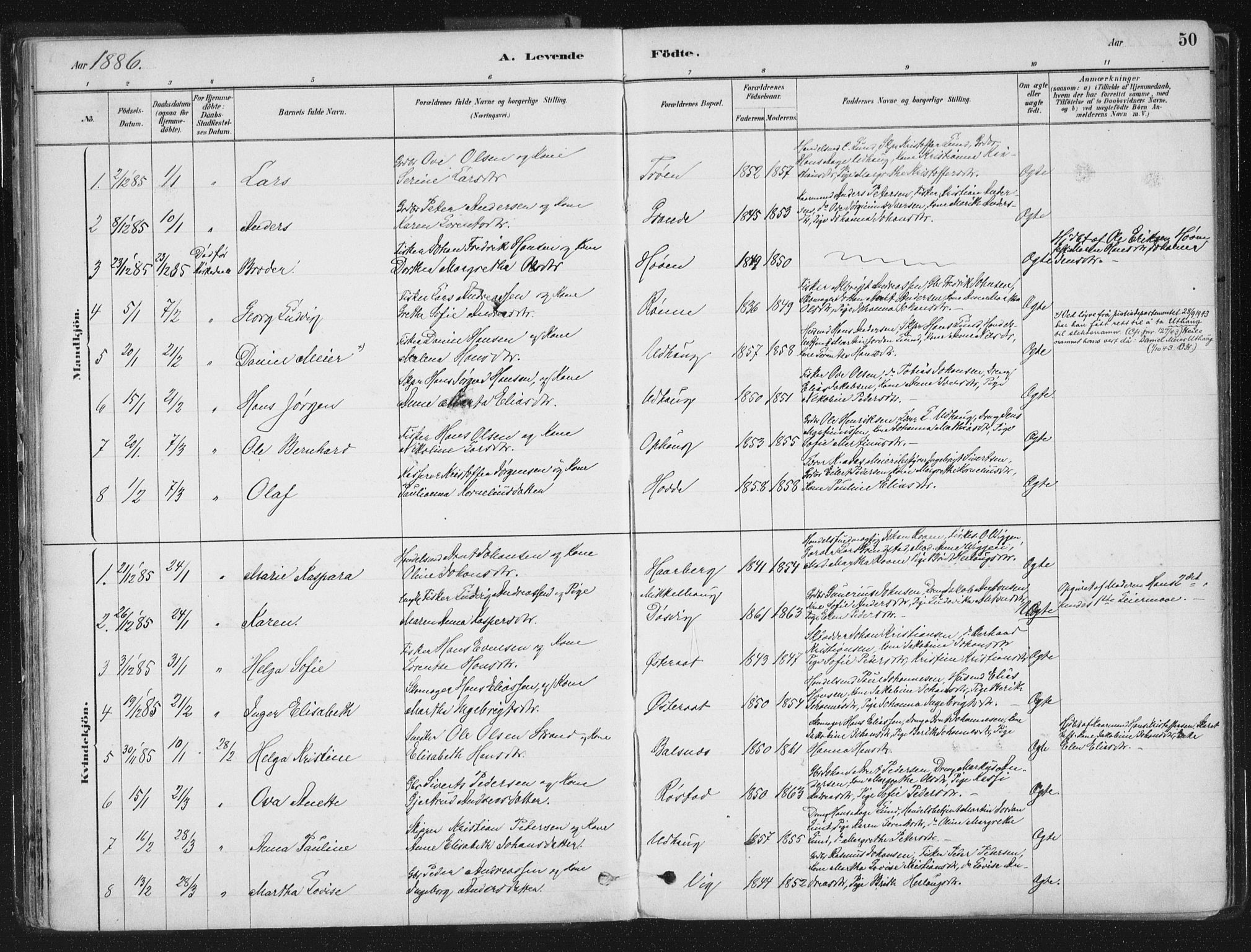 Ministerialprotokoller, klokkerbøker og fødselsregistre - Sør-Trøndelag, AV/SAT-A-1456/659/L0739: Parish register (official) no. 659A09, 1879-1893, p. 50