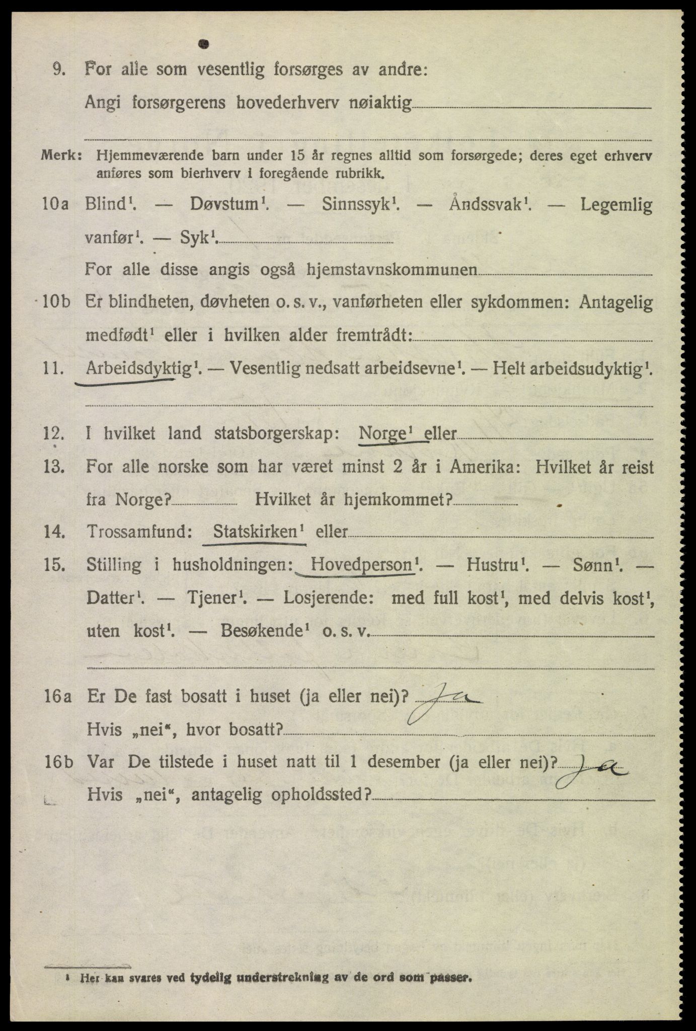 SAH, 1920 census for Kvikne, 1920, p. 2437