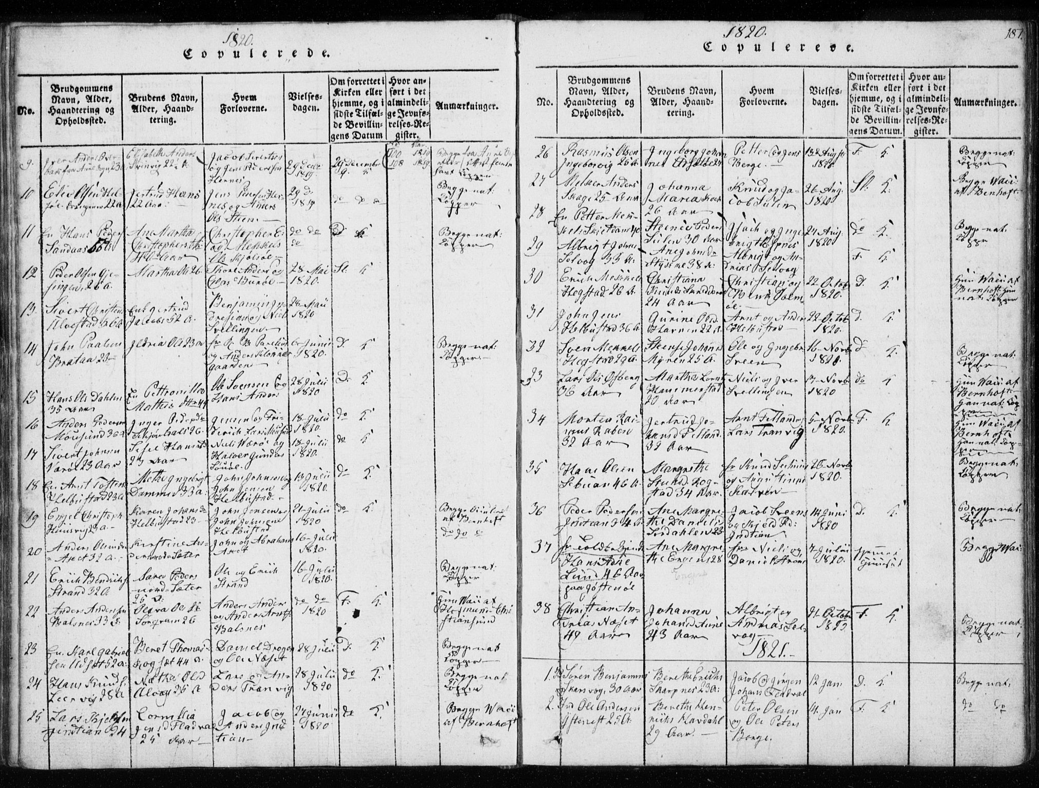 Ministerialprotokoller, klokkerbøker og fødselsregistre - Sør-Trøndelag, SAT/A-1456/634/L0527: Parish register (official) no. 634A03, 1818-1826, p. 187