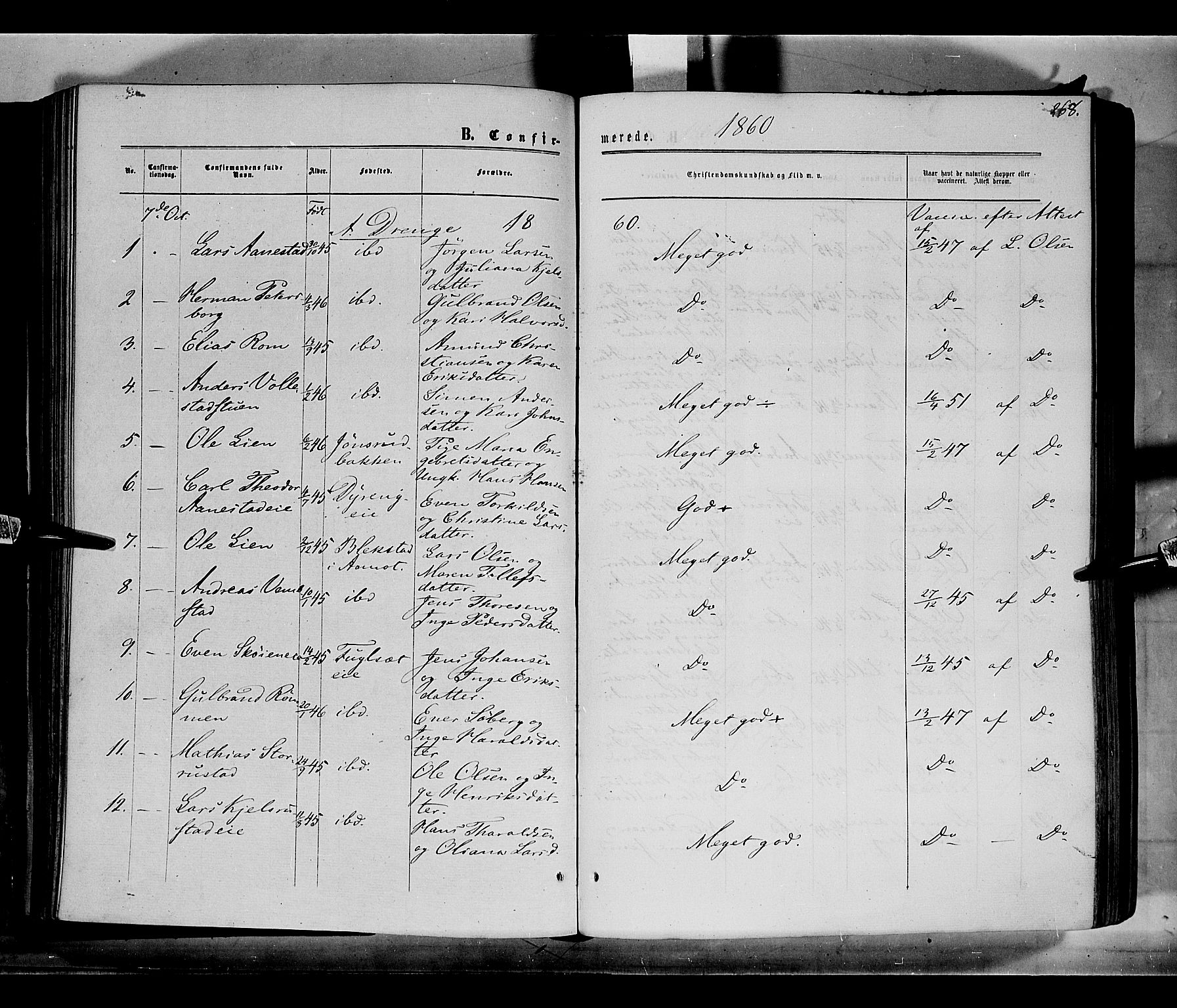 Løten prestekontor, SAH/PREST-022/K/Ka/L0008: Parish register (official) no. 8, 1860-1877, p. 268