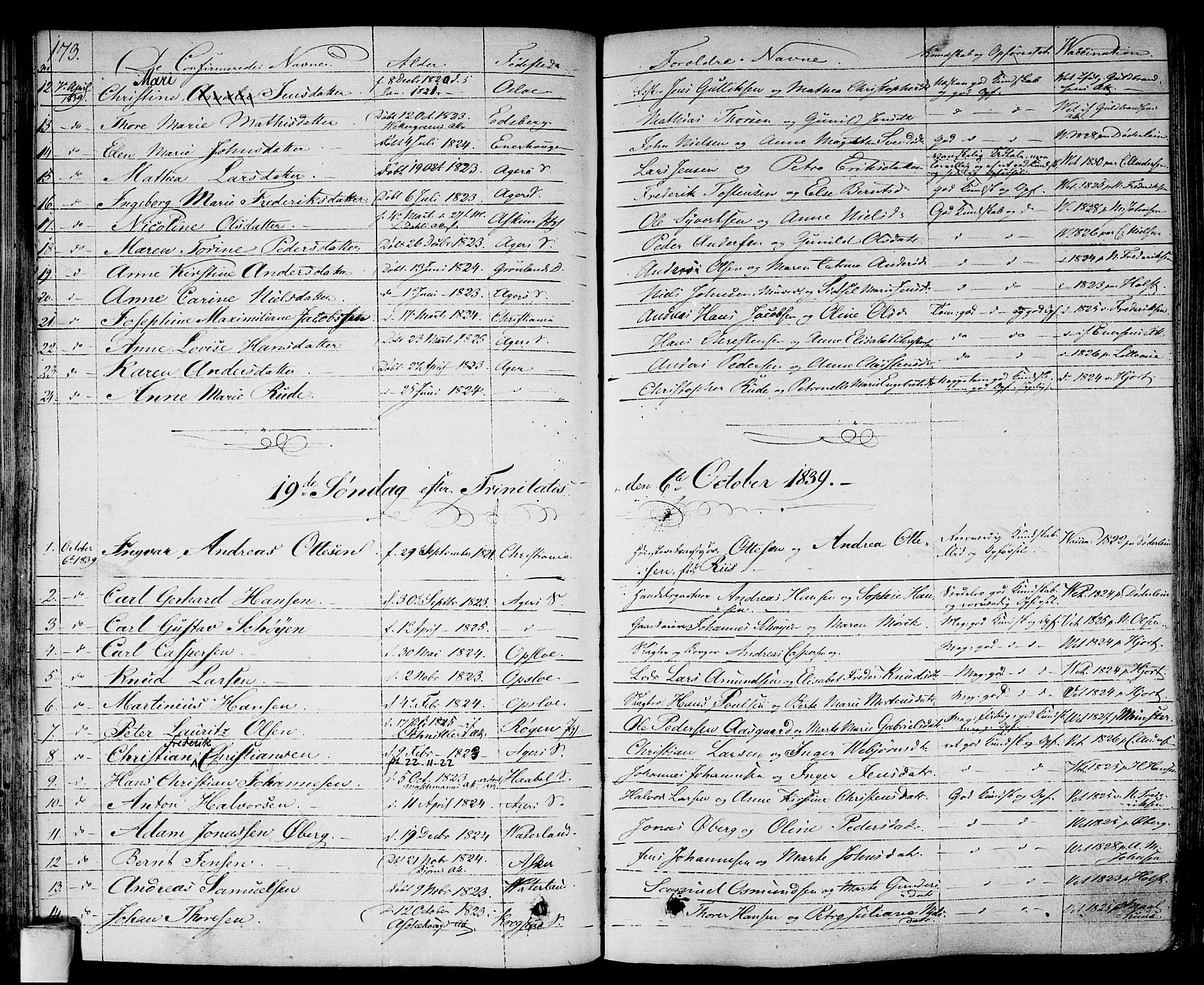 Gamlebyen prestekontor Kirkebøker, AV/SAO-A-10884/F/Fa/L0003: Parish register (official) no. 3, 1829-1849, p. 173