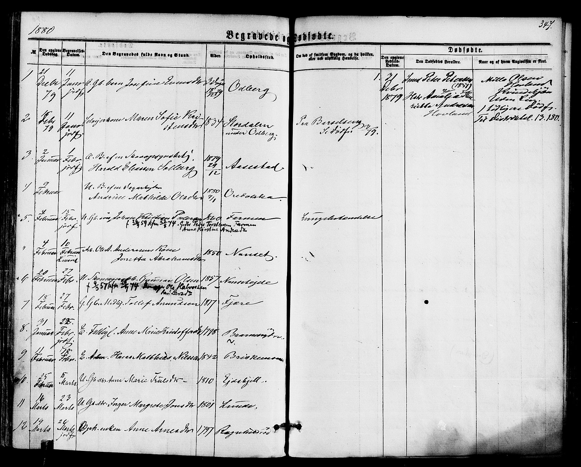 Hedrum kirkebøker, AV/SAKO-A-344/F/Fa/L0008: Parish register (official) no. I 8, 1869-1880, p. 347