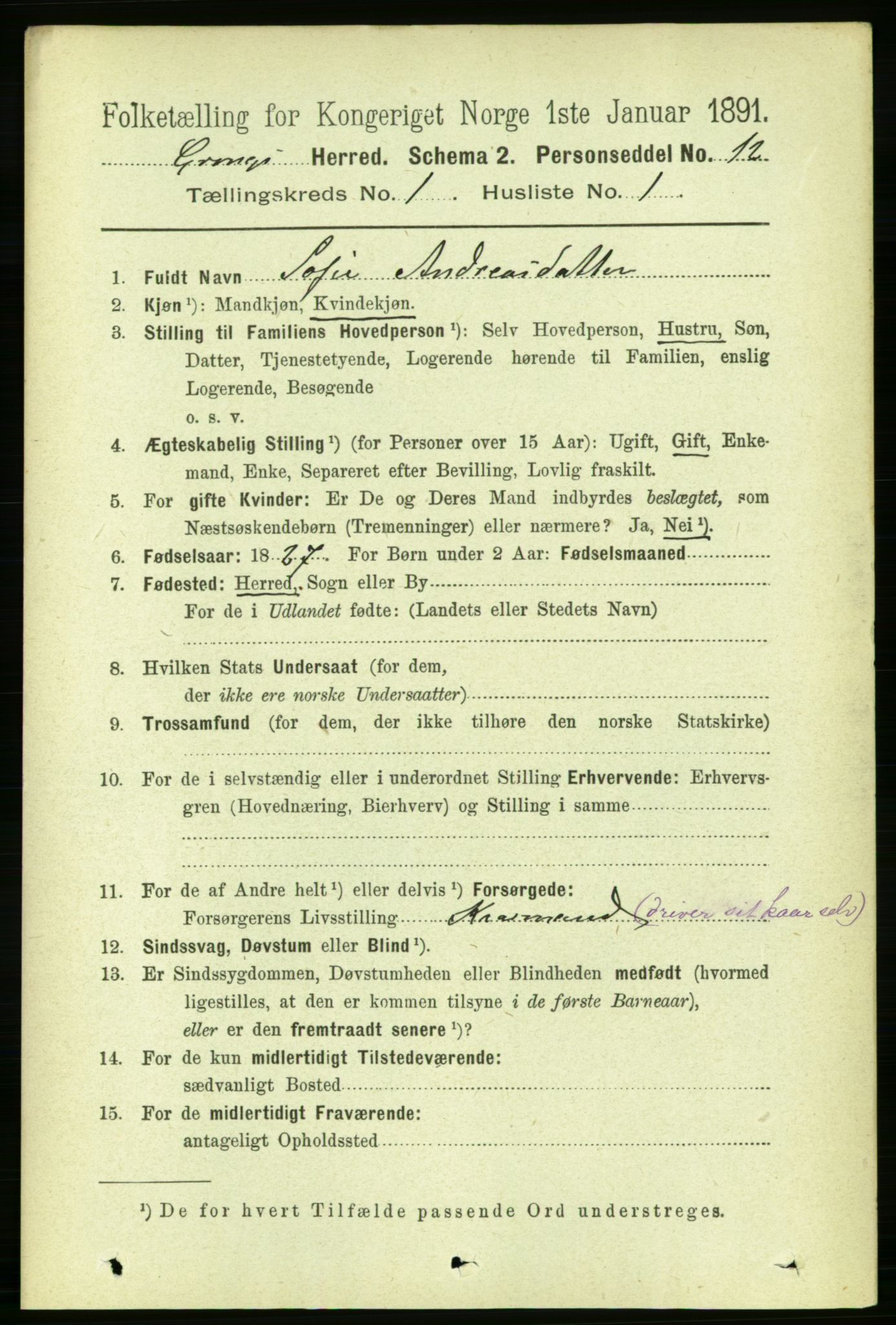 RA, 1891 census for 1742 Grong, 1891, p. 132