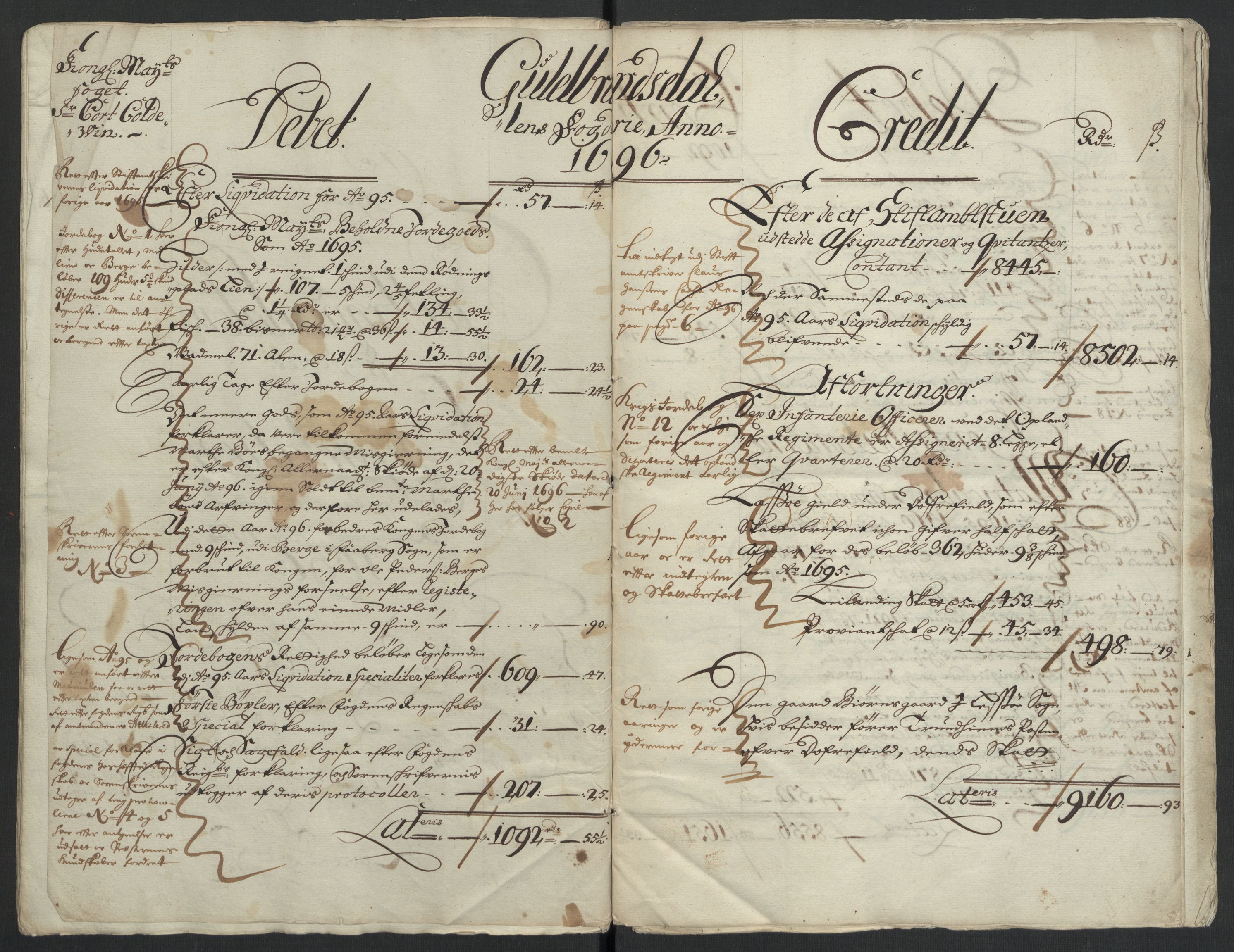 Rentekammeret inntil 1814, Reviderte regnskaper, Fogderegnskap, AV/RA-EA-4092/R17/L1170: Fogderegnskap Gudbrandsdal, 1696-1697, p. 17