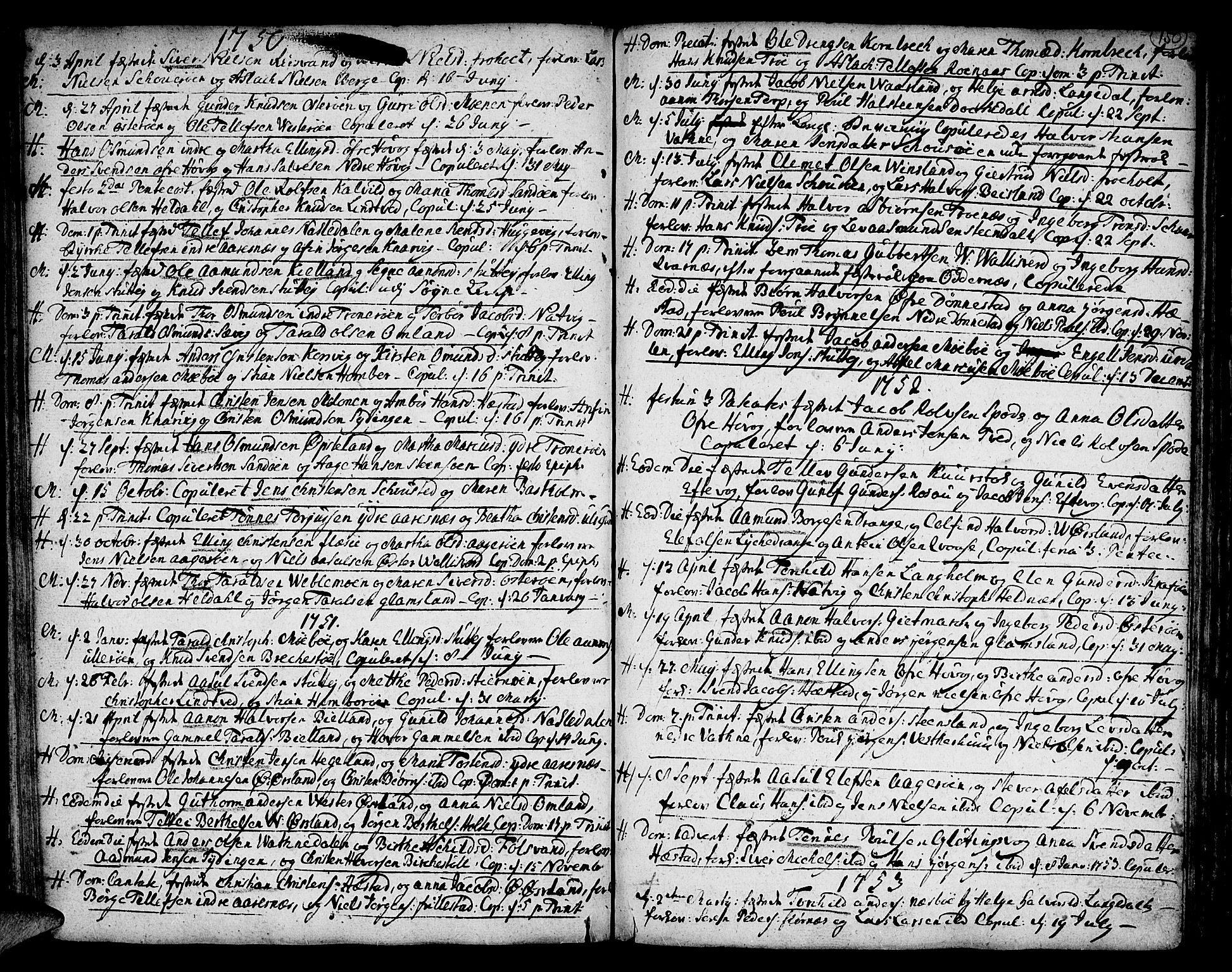 Vestre Moland sokneprestkontor, SAK/1111-0046/F/Fa/Fab/L0001: Parish register (official) no. A 1, 1687-1760, p. 150