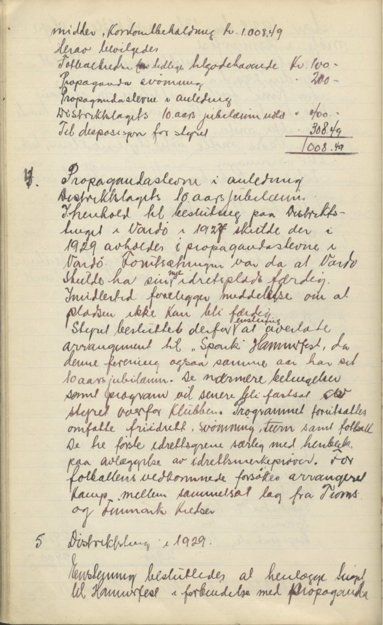 Finnmark Distriktslag for Idrett, FMFB/A-1040/A/L0001: Møteprotokoll, 1919-1940, p. 97