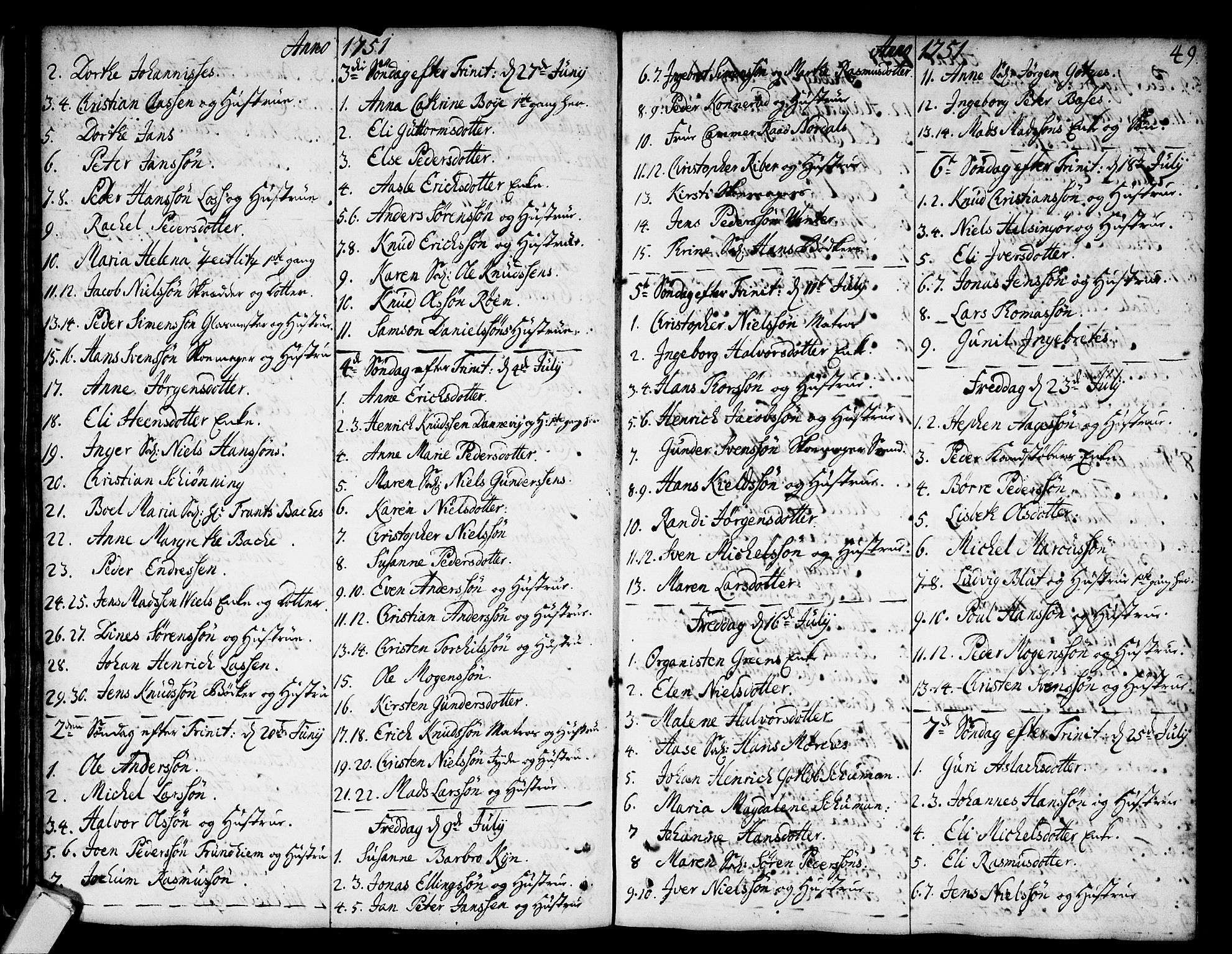 Strømsø kirkebøker, AV/SAKO-A-246/F/Fa/L0008: Parish register (official) no. I 8, 1748-1774, p. 49