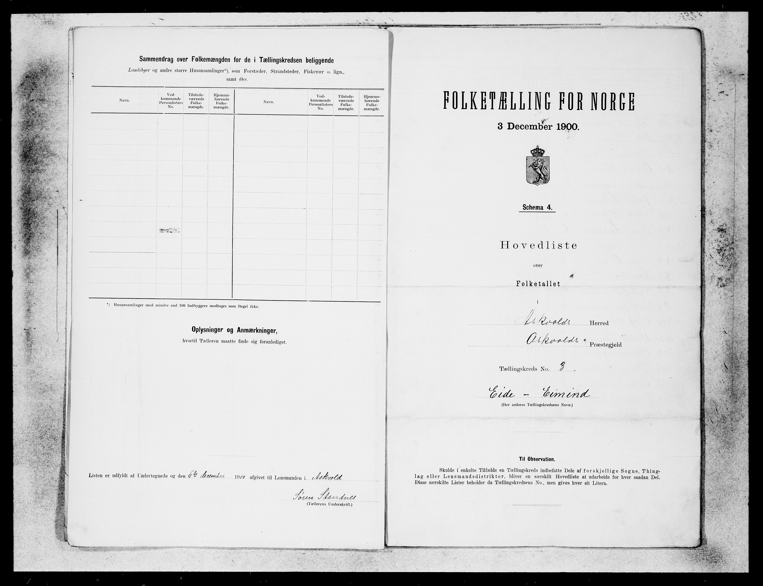 SAB, 1900 census for Askvoll, 1900, p. 5