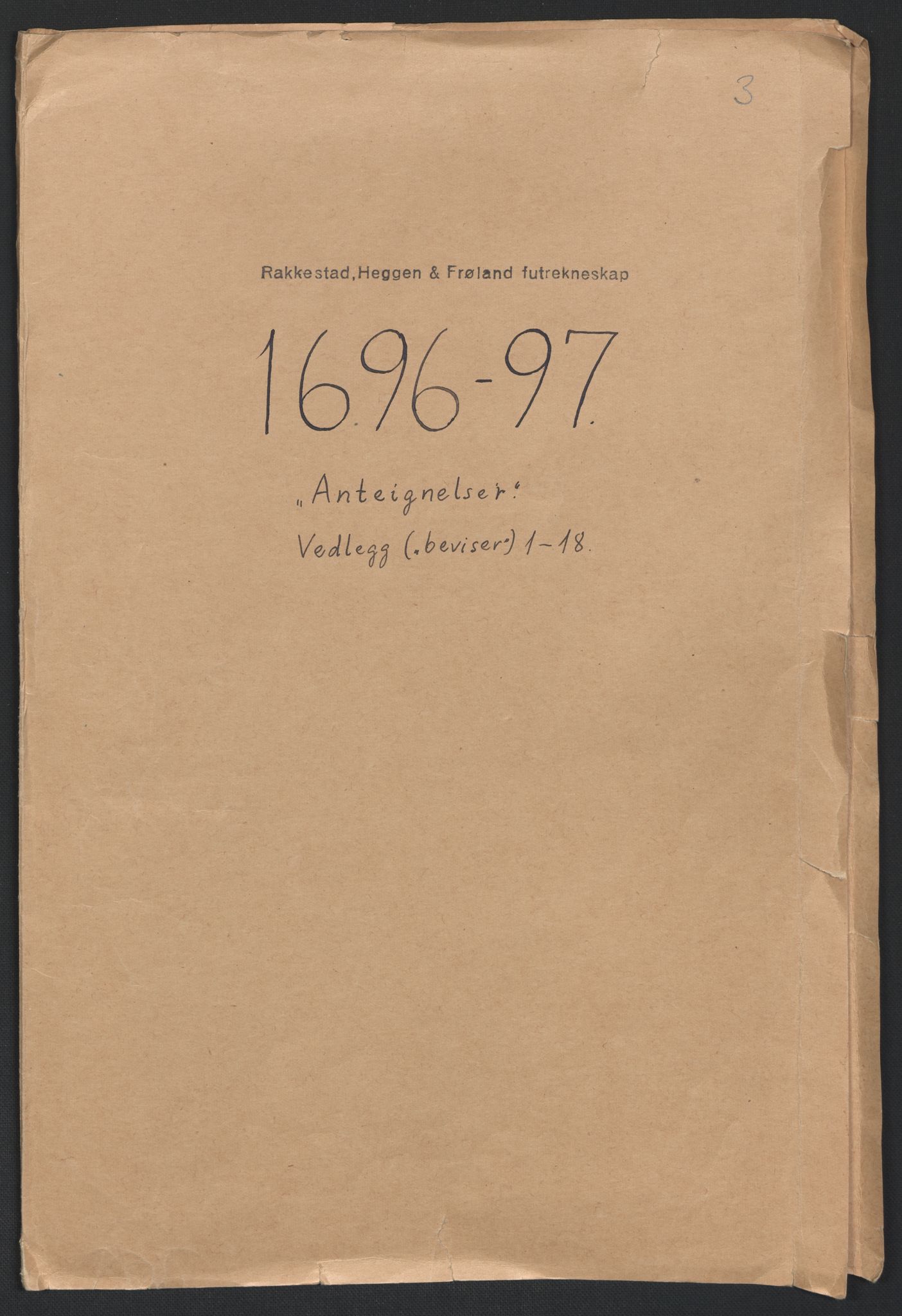 Rentekammeret inntil 1814, Reviderte regnskaper, Fogderegnskap, RA/EA-4092/R07/L0287: Fogderegnskap Rakkestad, Heggen og Frøland, 1697, p. 358