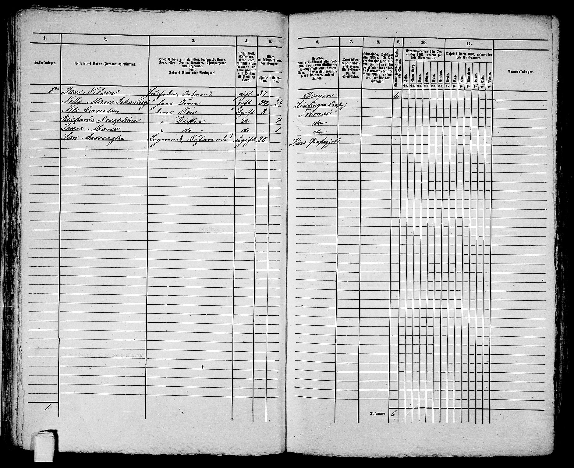 RA, 1865 census for Tromsø, 1865, p. 51