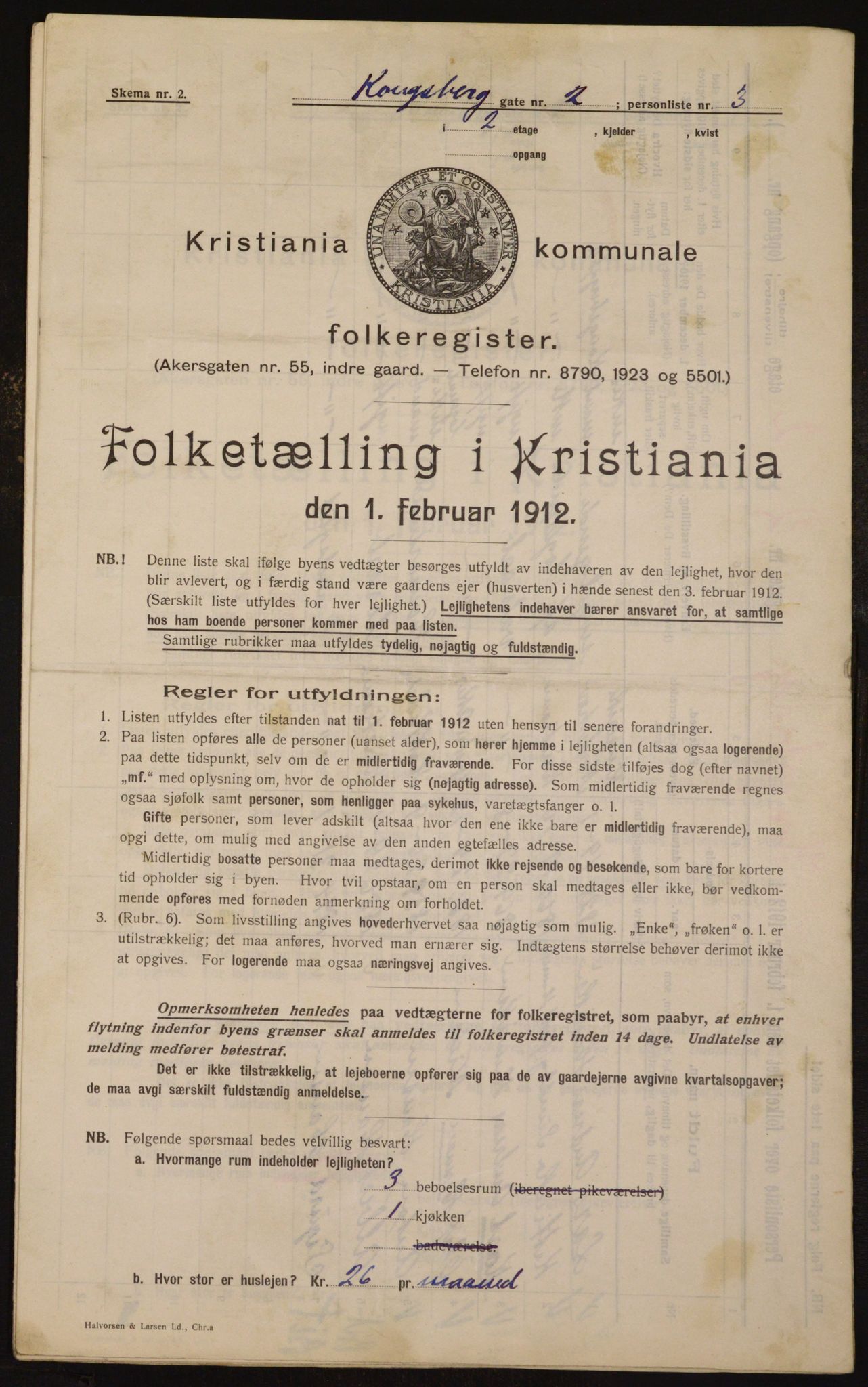 OBA, Municipal Census 1912 for Kristiania, 1912, p. 52923