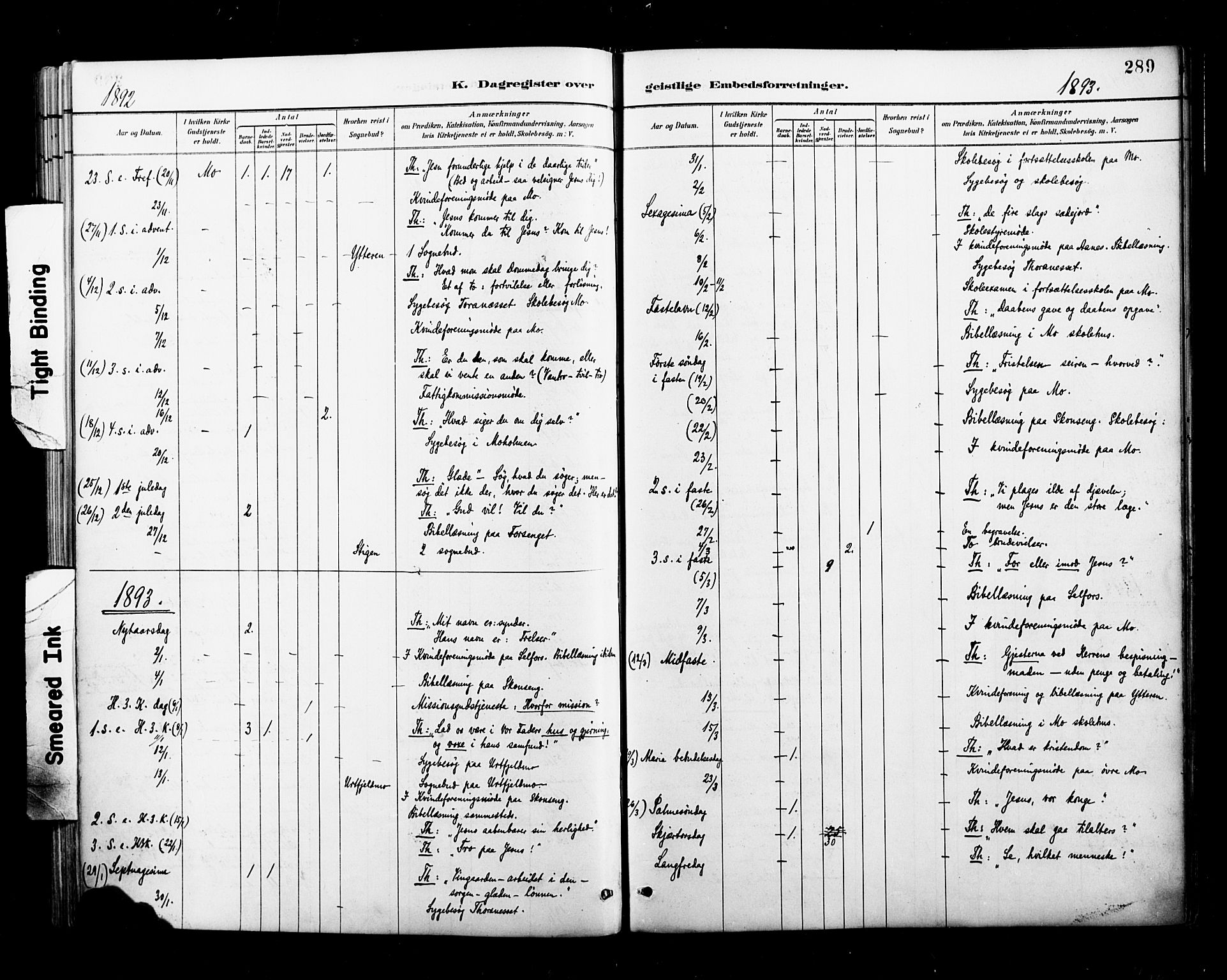 Ministerialprotokoller, klokkerbøker og fødselsregistre - Nordland, SAT/A-1459/827/L0401: Parish register (official) no. 827A13, 1887-1905, p. 289