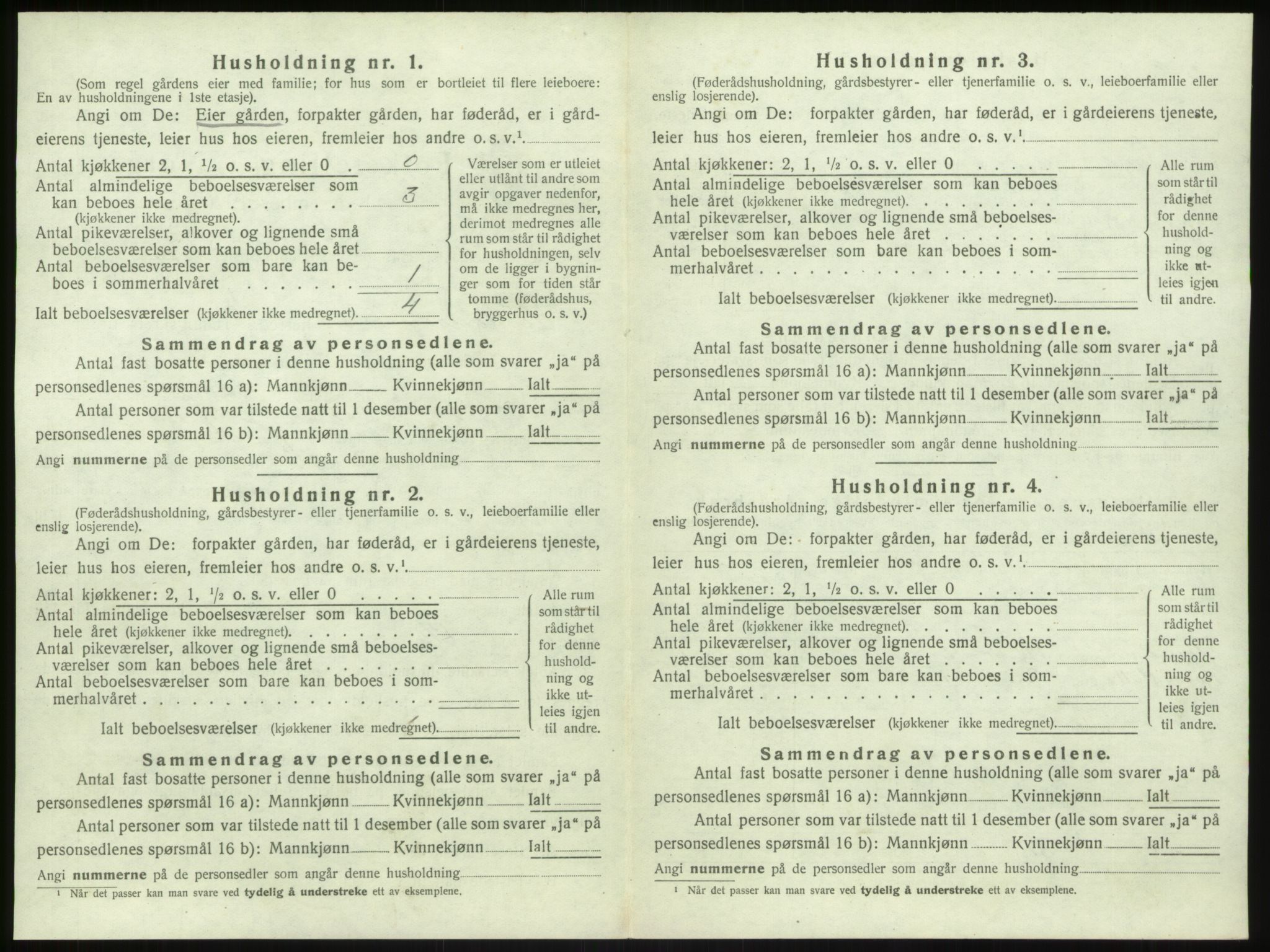 SAB, 1920 census for Leikanger, 1920, p. 539