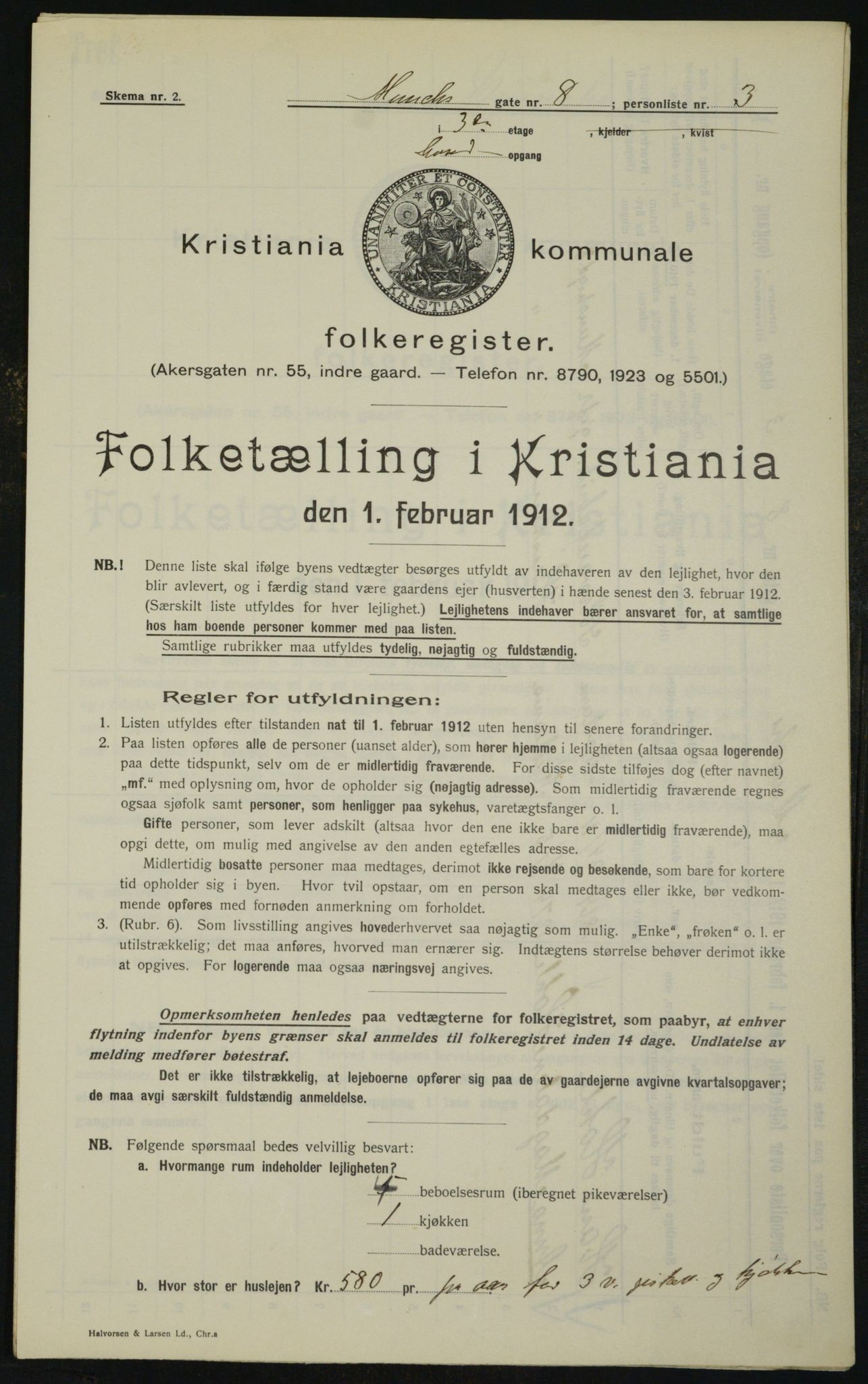 OBA, Municipal Census 1912 for Kristiania, 1912, p. 67179