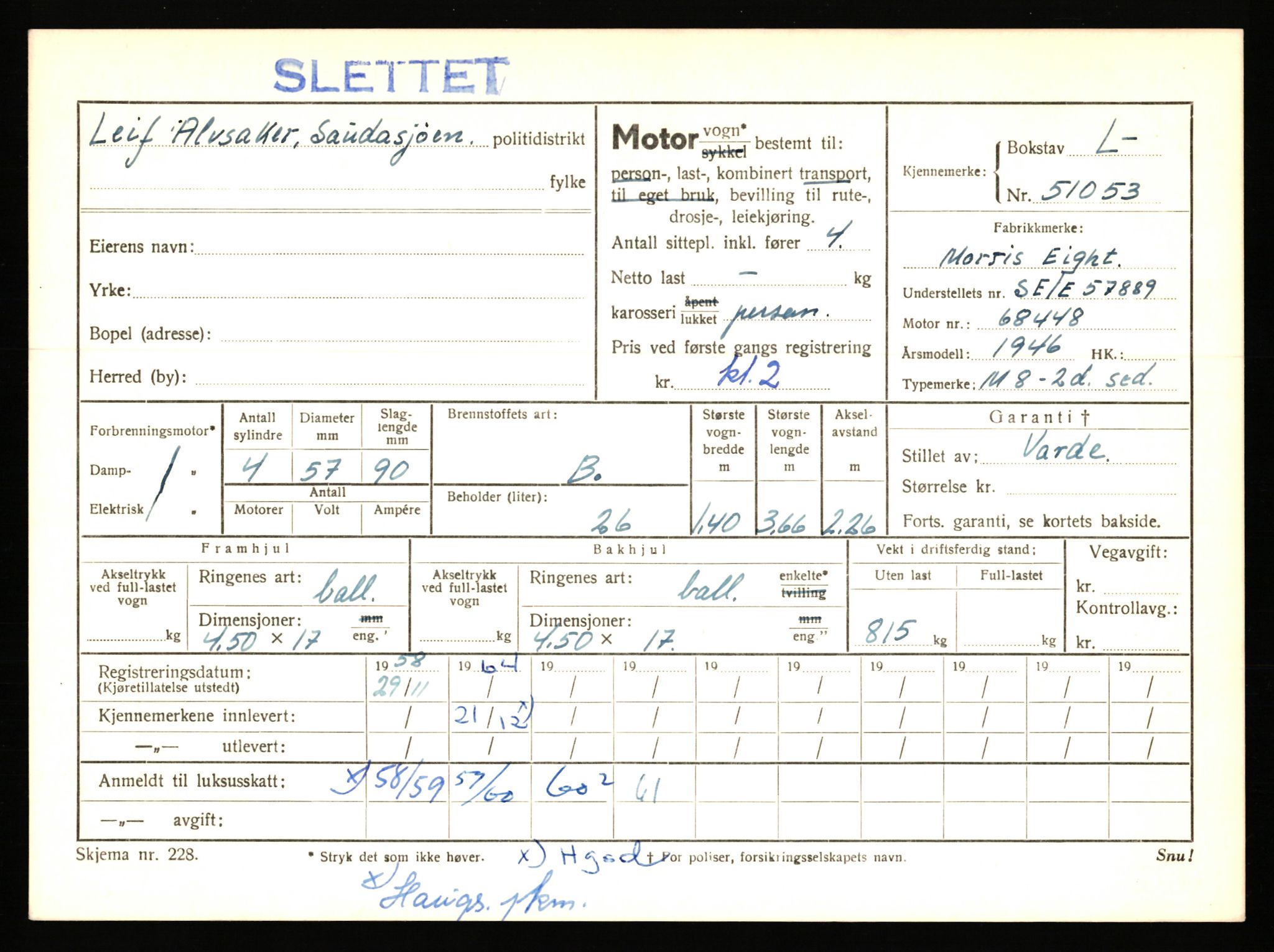 Stavanger trafikkstasjon, AV/SAST-A-101942/0/F/L0050: L-50600 - L-51299, 1930-1971, p. 1427