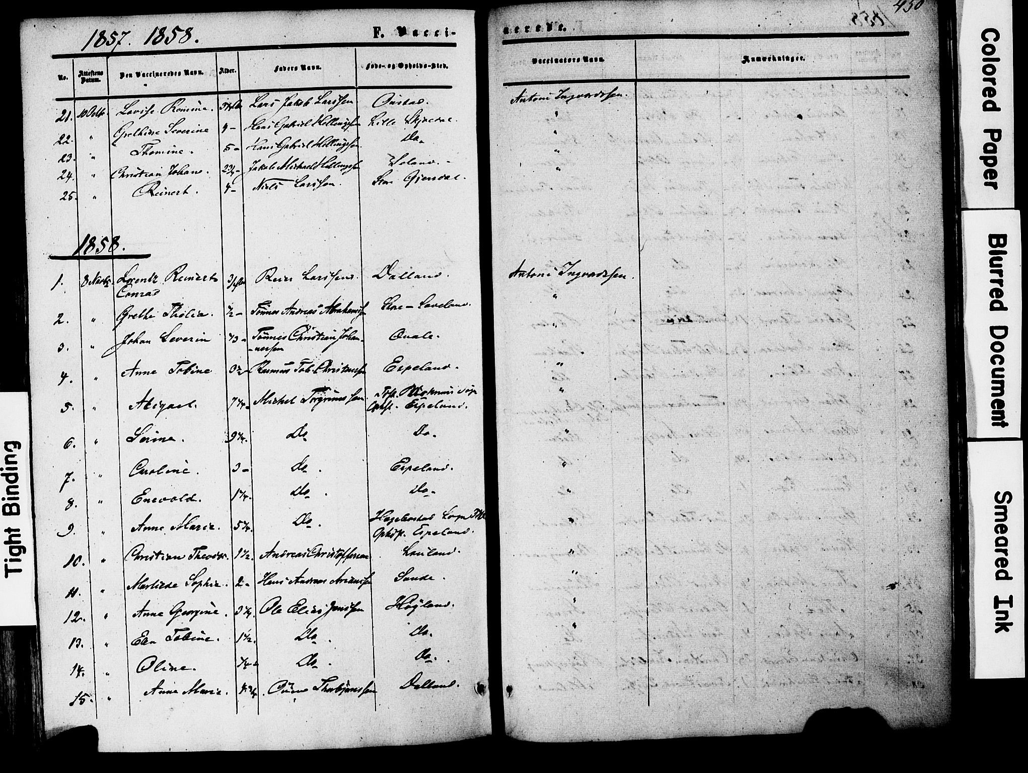 Herad sokneprestkontor, AV/SAK-1111-0018/F/Fa/Faa/L0005: Parish register (official) no. A 5, 1853-1886, p. 450