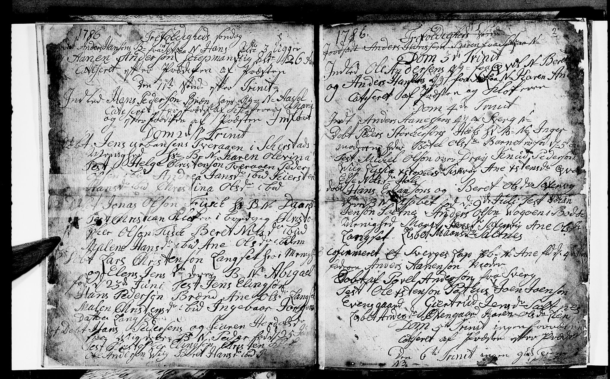 Ministerialprotokoller, klokkerbøker og fødselsregistre - Nordland, AV/SAT-A-1459/847/L0673: Parish register (copy) no. 847C01, 1786-1791, p. 2