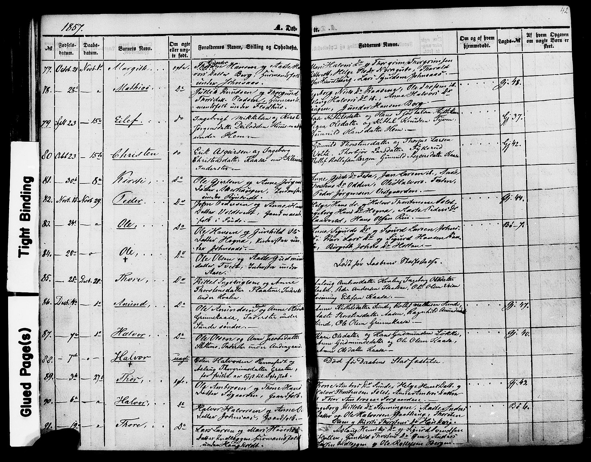 Sauherad kirkebøker, SAKO/A-298/F/Fa/L0007: Parish register (official) no. I 7, 1851-1873, p. 42