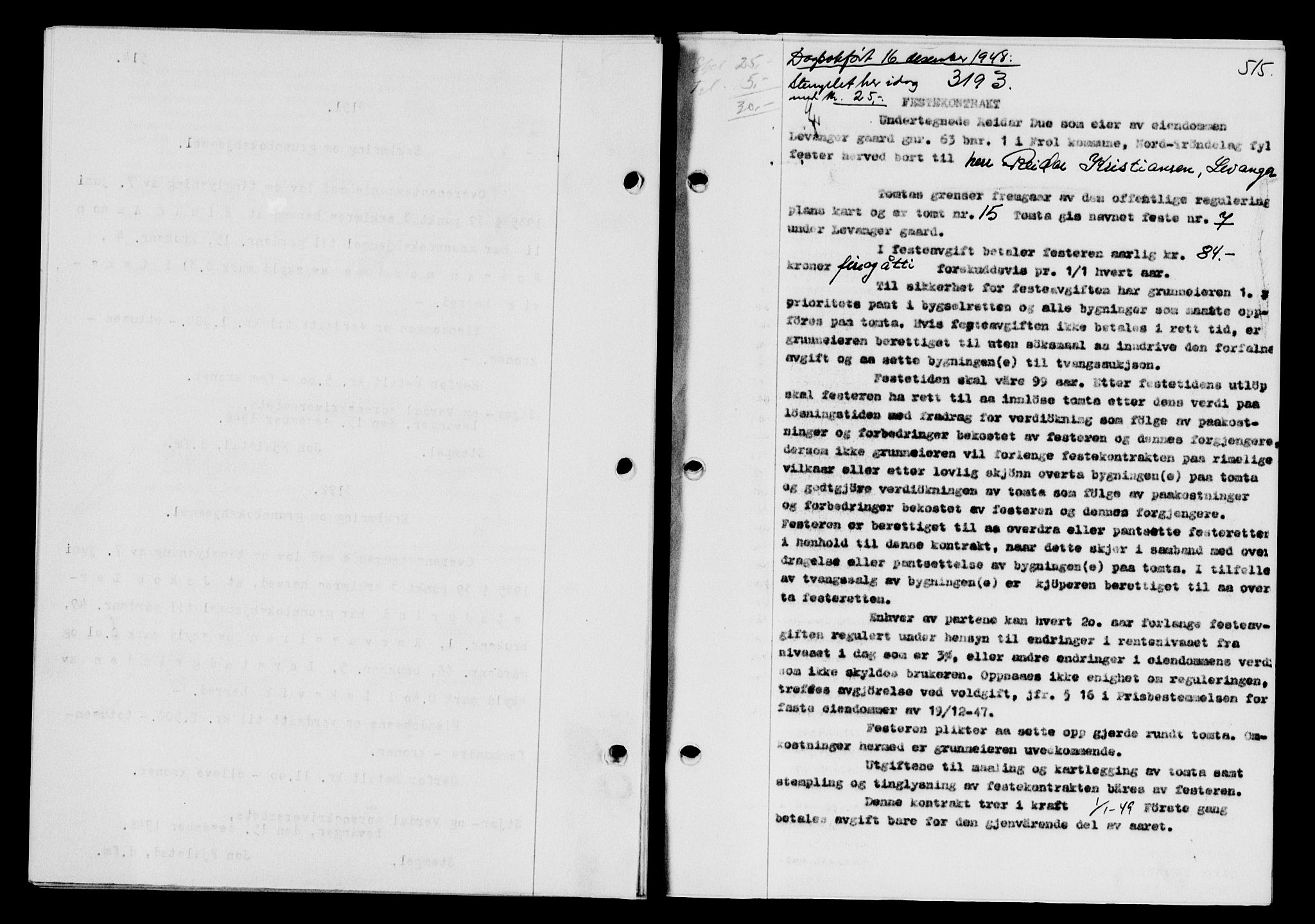 Stjør- og Verdal sorenskriveri, AV/SAT-A-4167/1/2/2C/L0112: Mortgage book no. 80, 1948-1948, Deed date: 16.12.1948