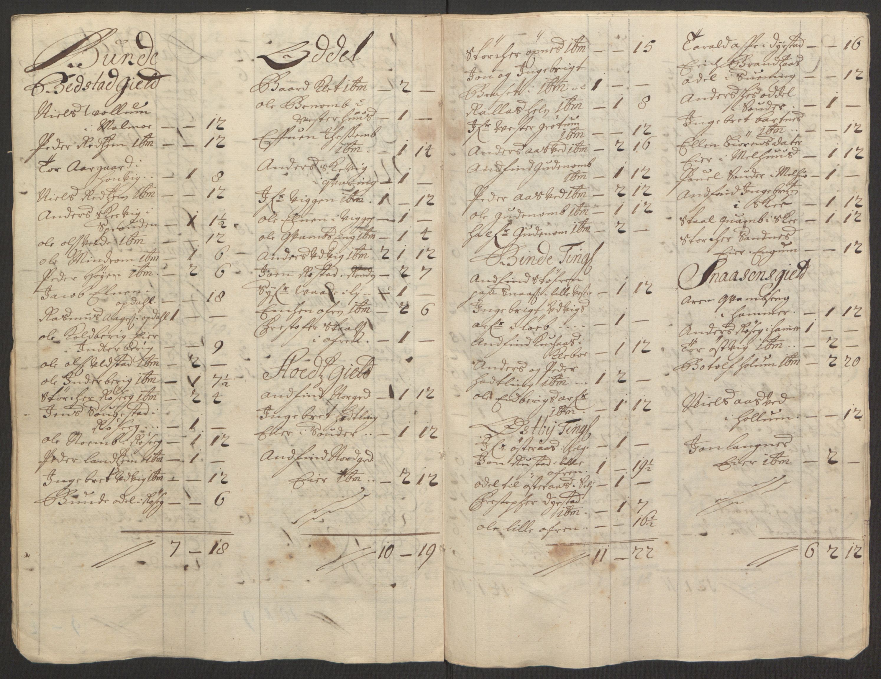 Rentekammeret inntil 1814, Reviderte regnskaper, Fogderegnskap, AV/RA-EA-4092/R63/L4308: Fogderegnskap Inderøy, 1692-1694, p. 158